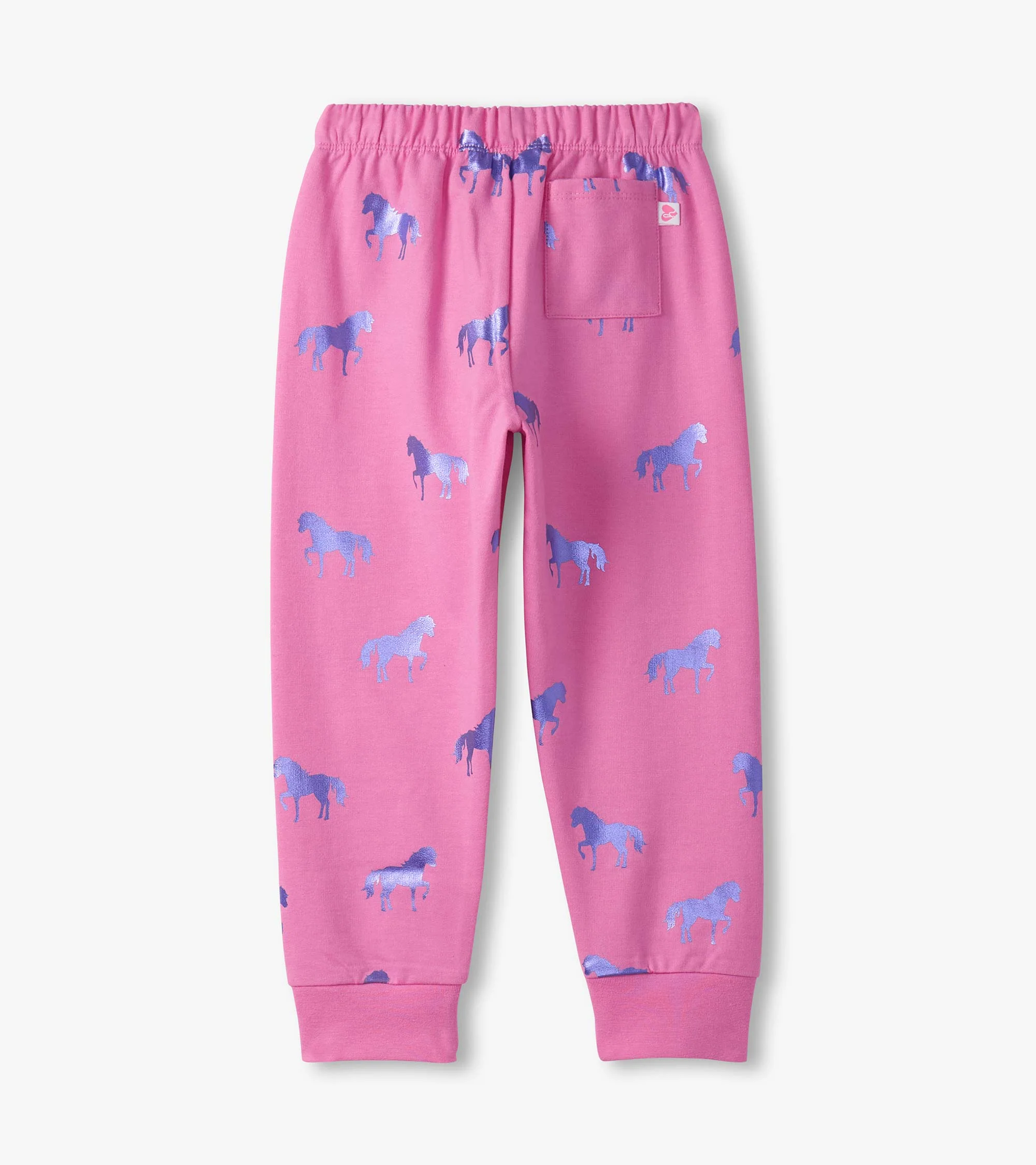 Girls Shimmer Horses Cuffed Track Pants - Image 3