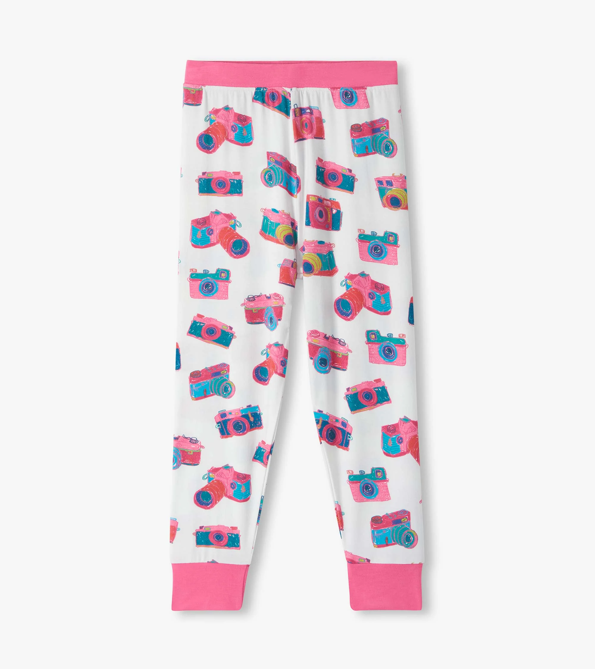 Girls Sketchy Cameras Bamboo Pajama Set - Image 3