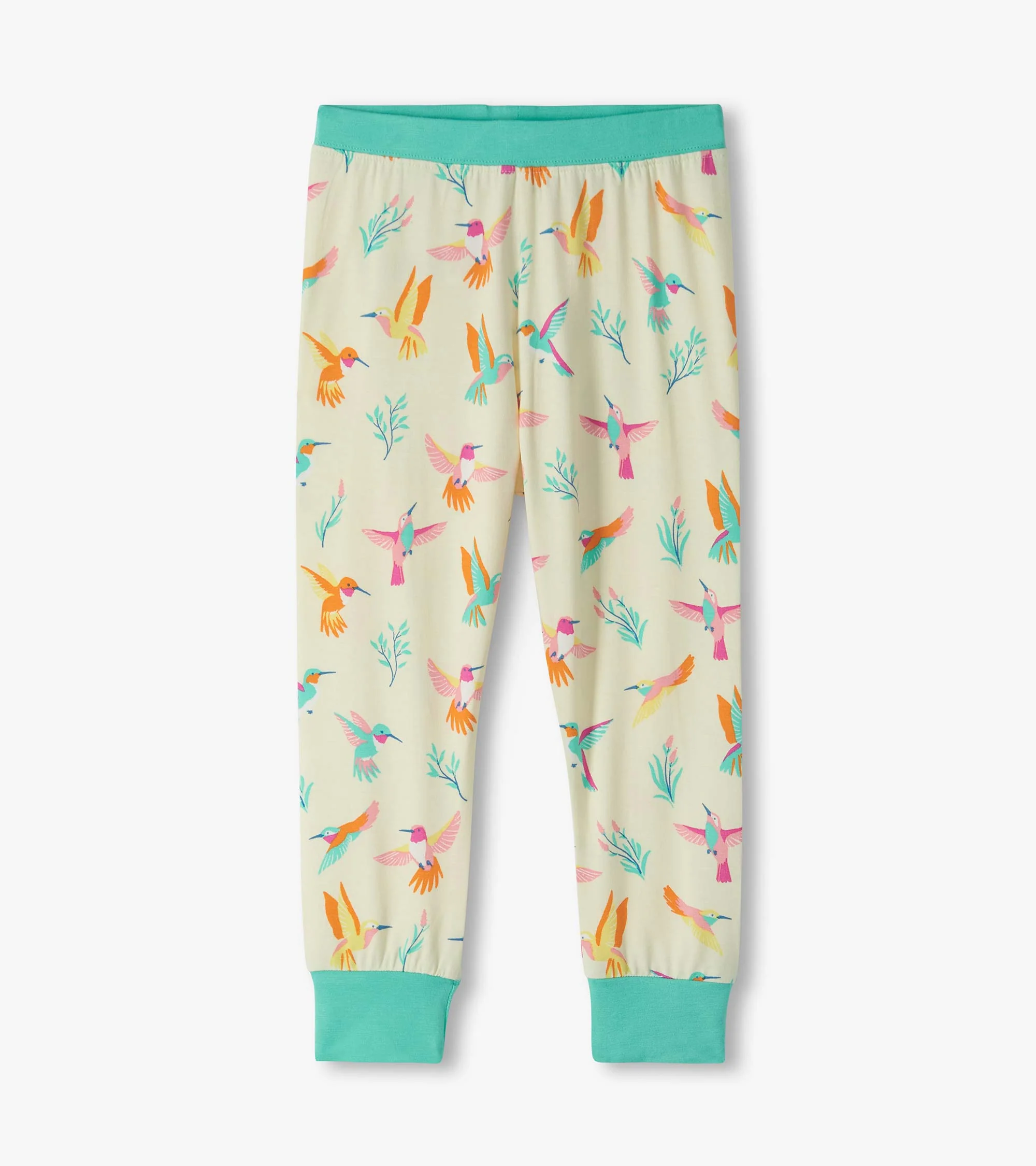 Girls Springtime Hummingbirds Bamboo Pajama Set - Image 3