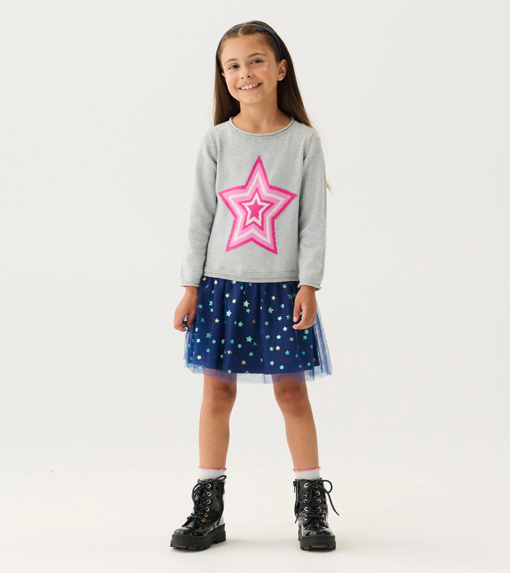 Girls Star Girl Sweater Dress - Image 2