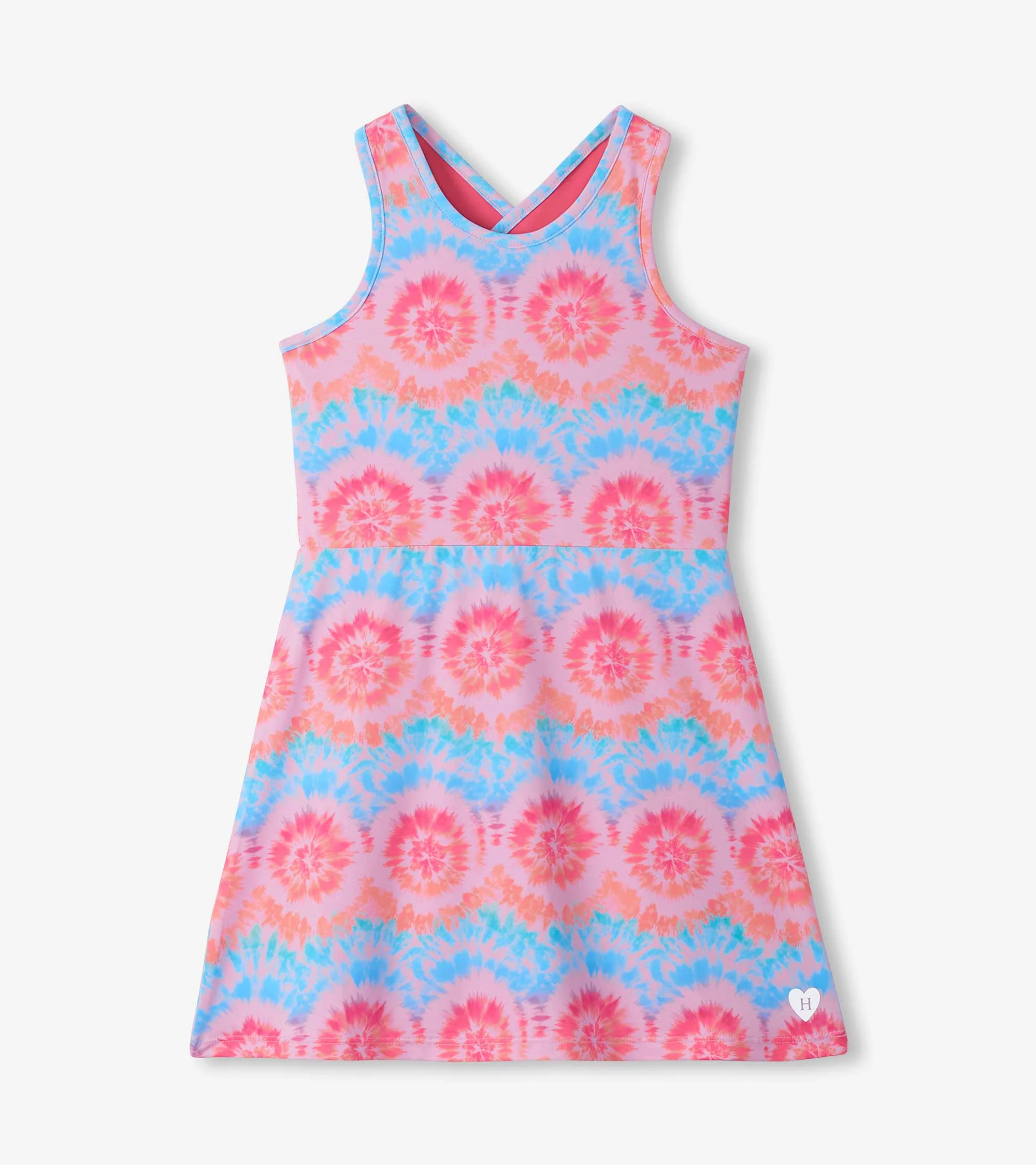 Girls Starburst Tie Dye Active A-Line Dress