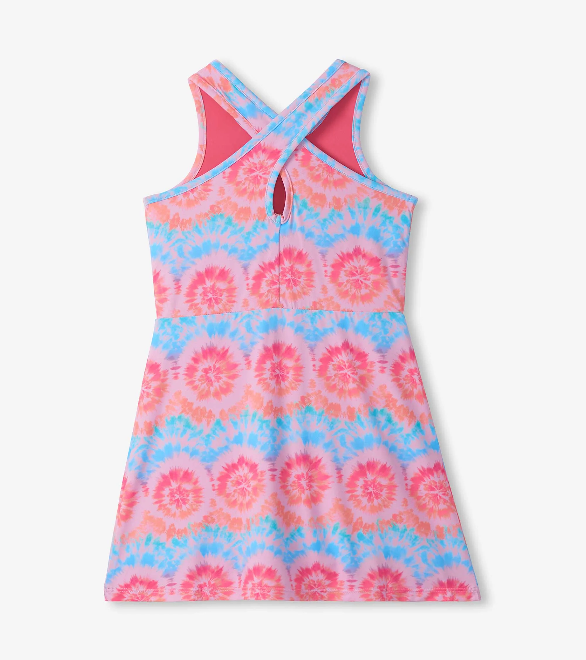 Girls Starburst Tie Dye Active A-Line Dress - Image 2