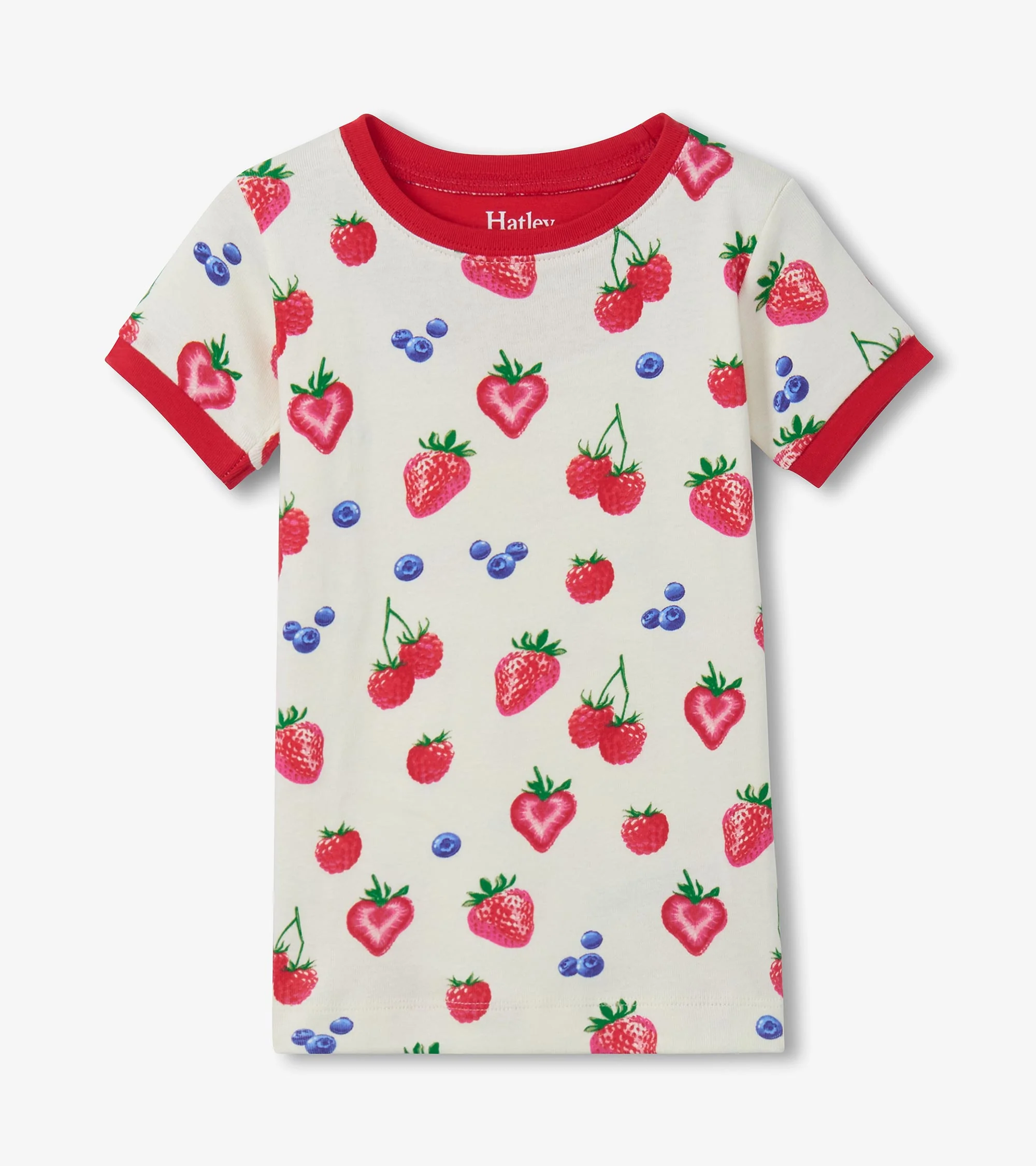 Girls Summer Berries Cotton Short Pajama Set - Image 2
