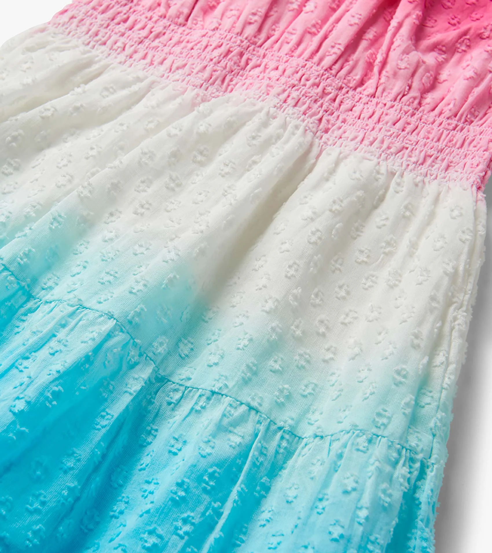 Girls Summer Garden Dip Dye Gathered Dress - Image 3