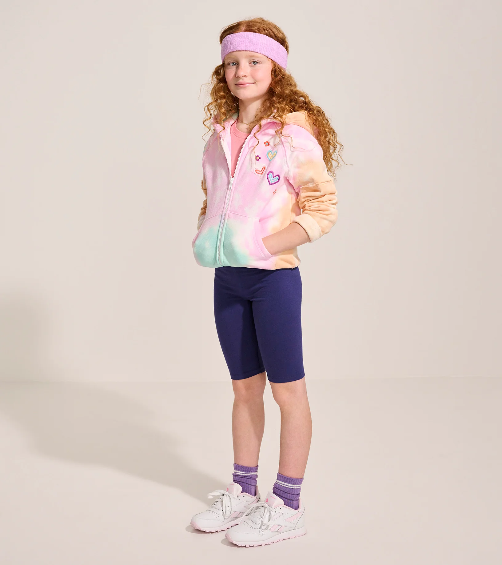 Girls Summer Waves Tie Dye Hoodie - Image 4