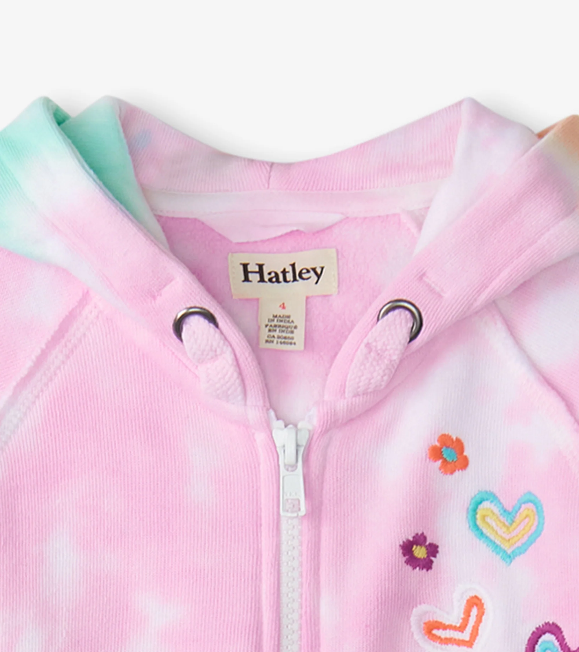 Girls Summer Waves Tie Dye Hoodie - Image 6