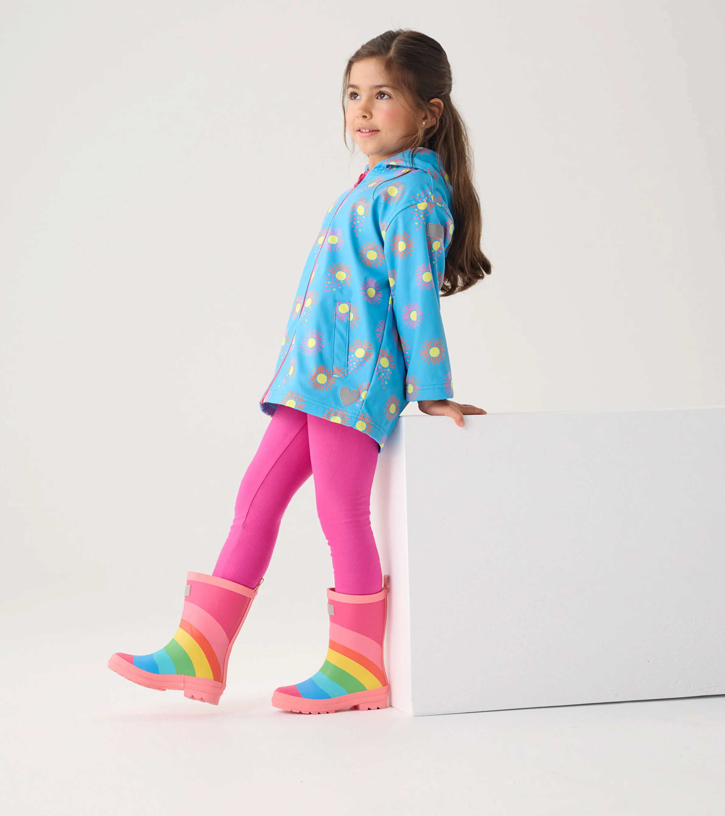 Girls Sunrays Zip-Up Rain Jacket - Image 4