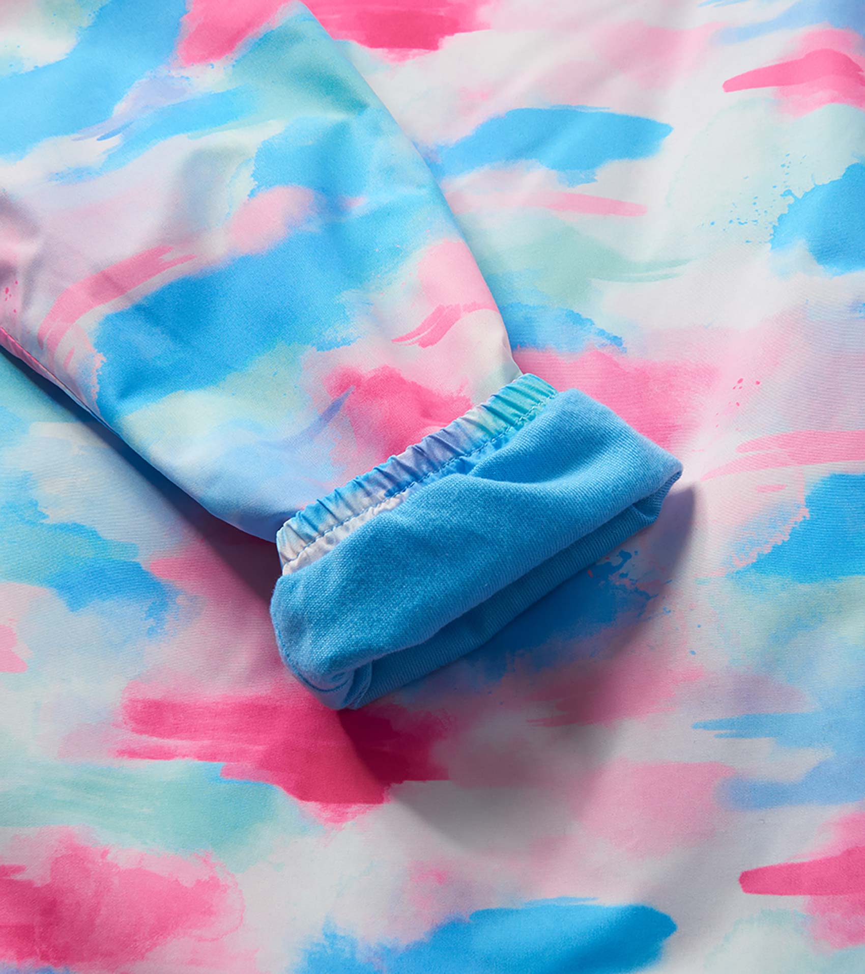 Girls Sunset Tie Dye Microfiber Rain Jacket - Image 8
