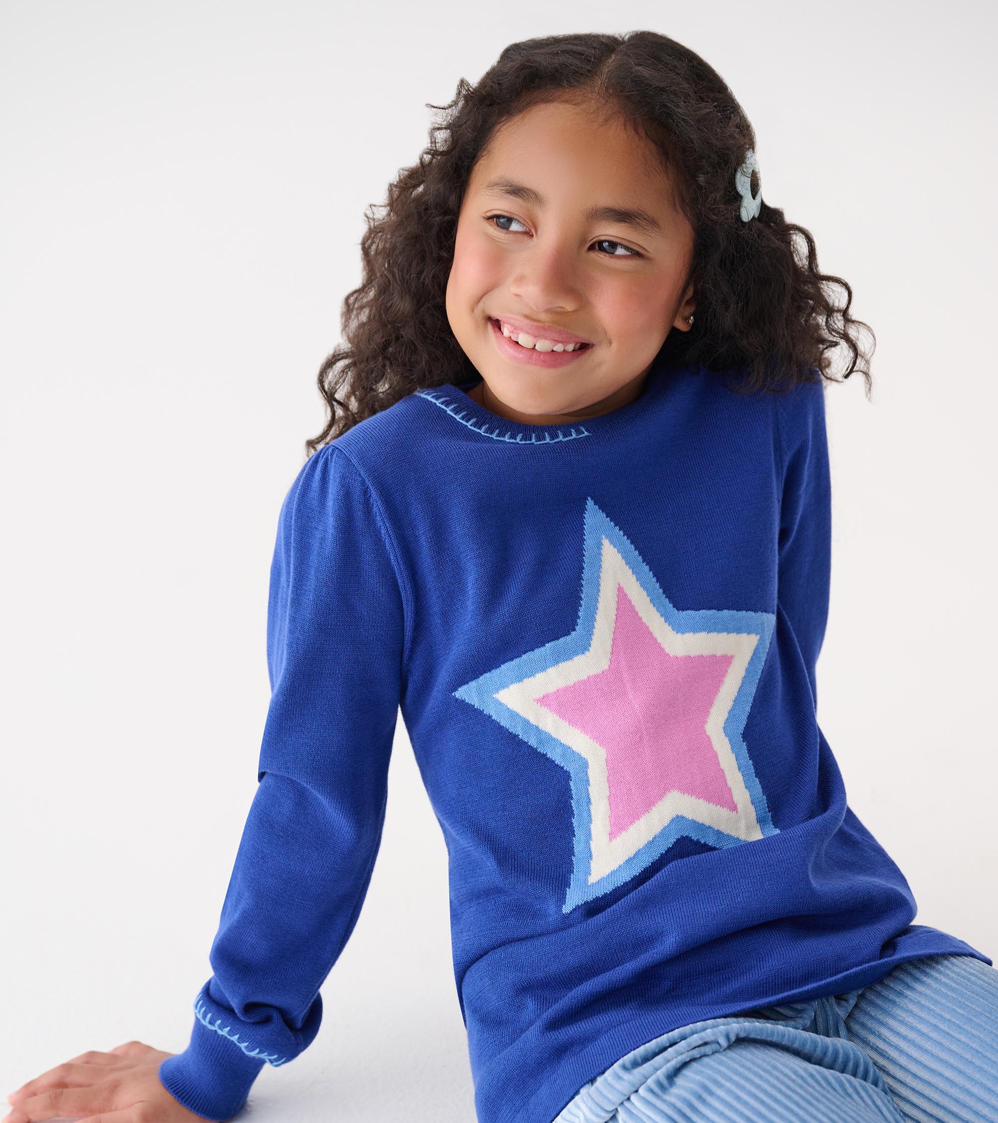Girls Super Star Pullover Sweater - Image 2