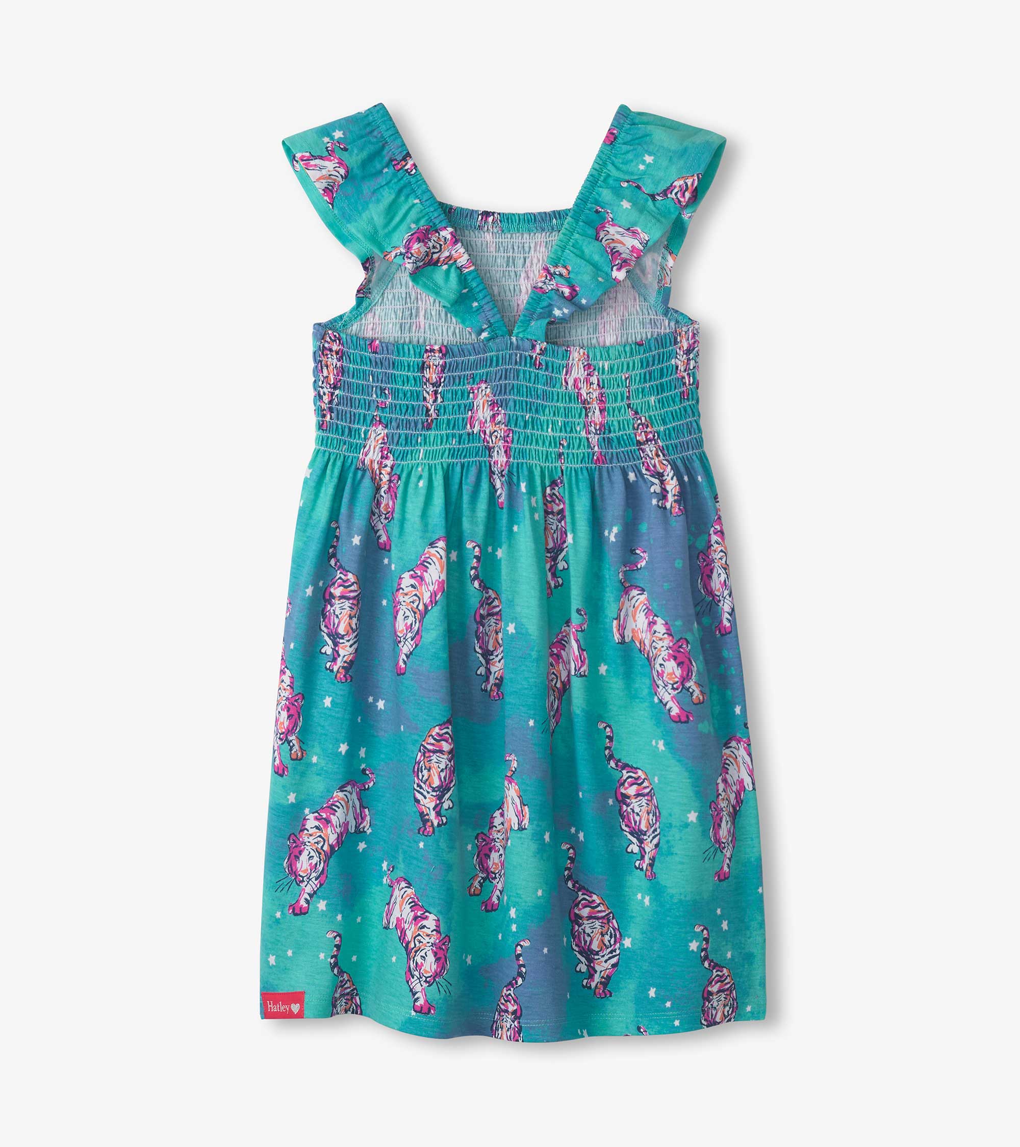 Girls Tiger Superstar Smocked Dress - Image 2