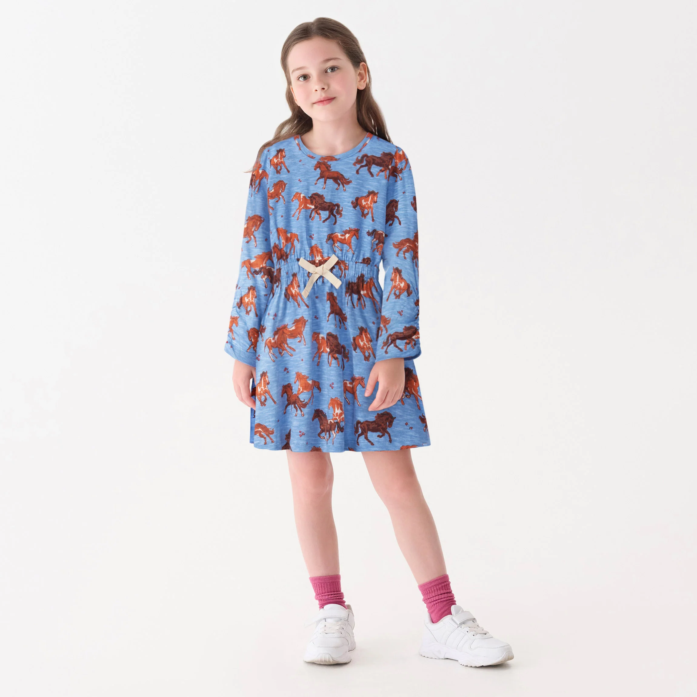 Girls Tinsel Horses Cinched Waist Dress - Image 2