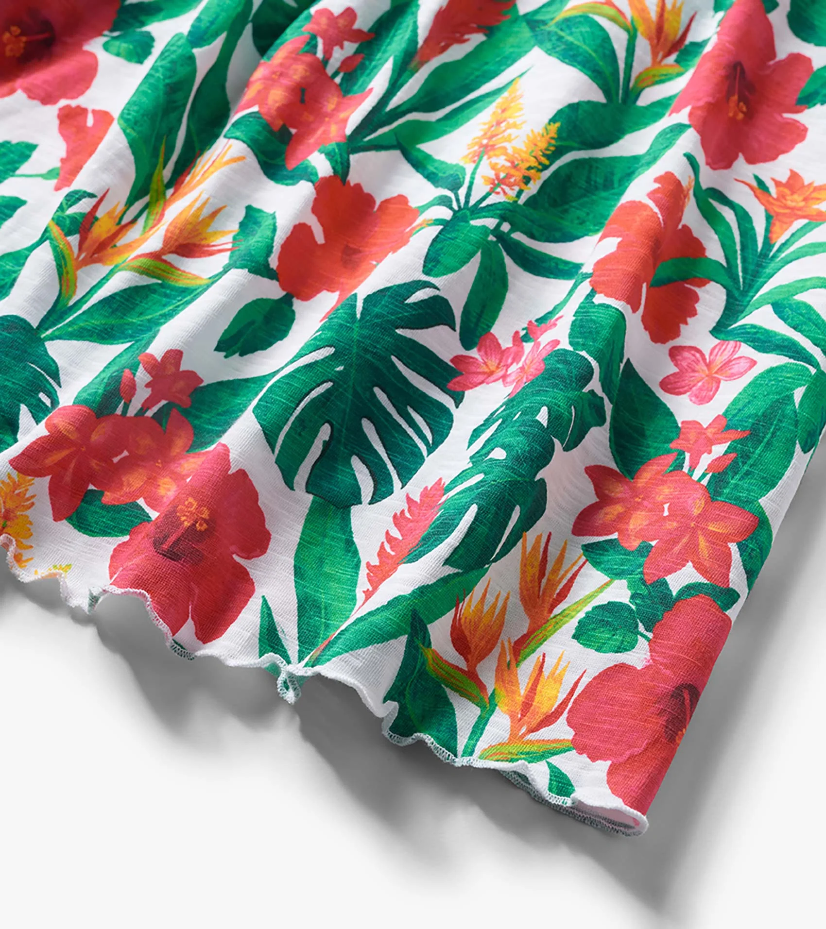 Girls Tropical Flowers Trapeze Dress - Image 3