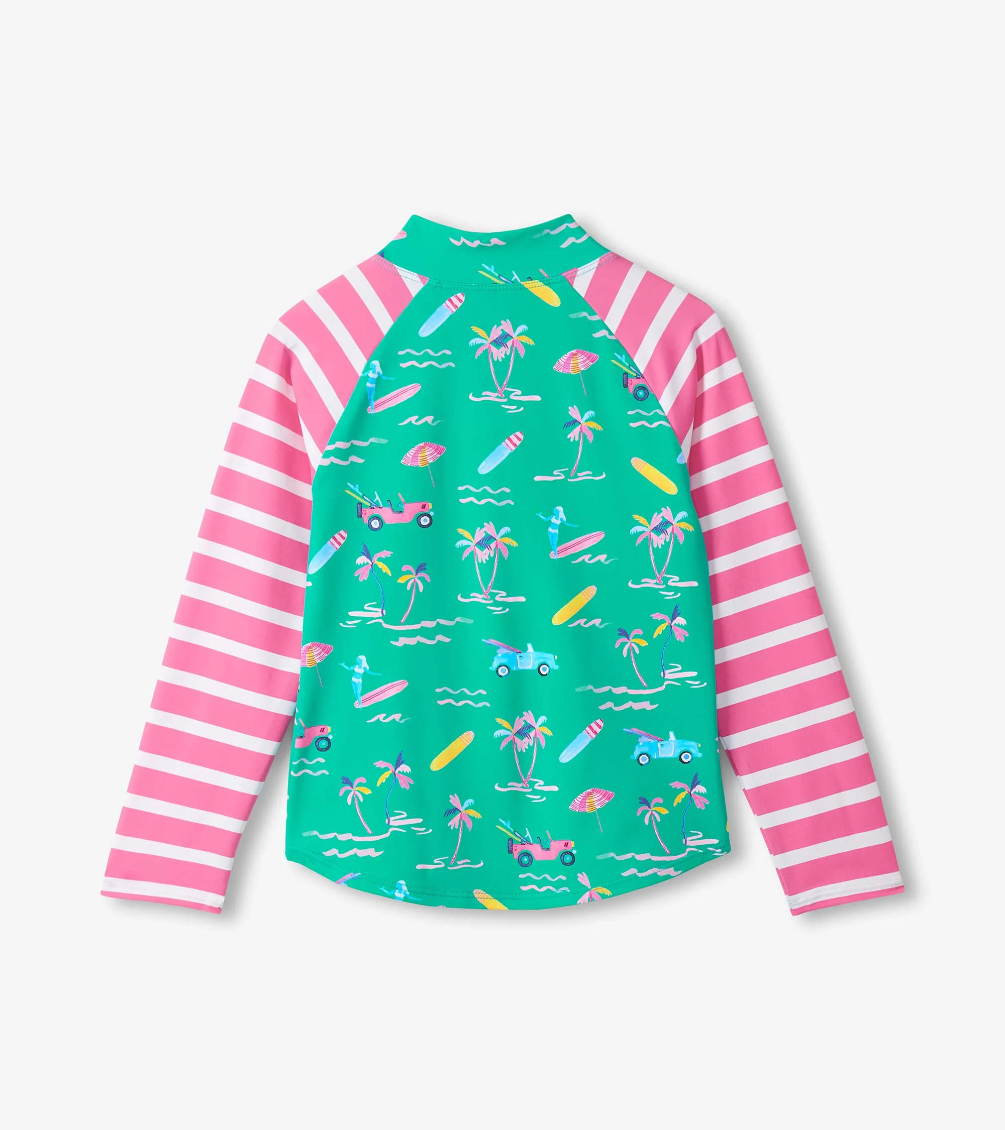 Girls Tropical Long Sleeve Two-Piece Rashguard Swimsuit - Image 4