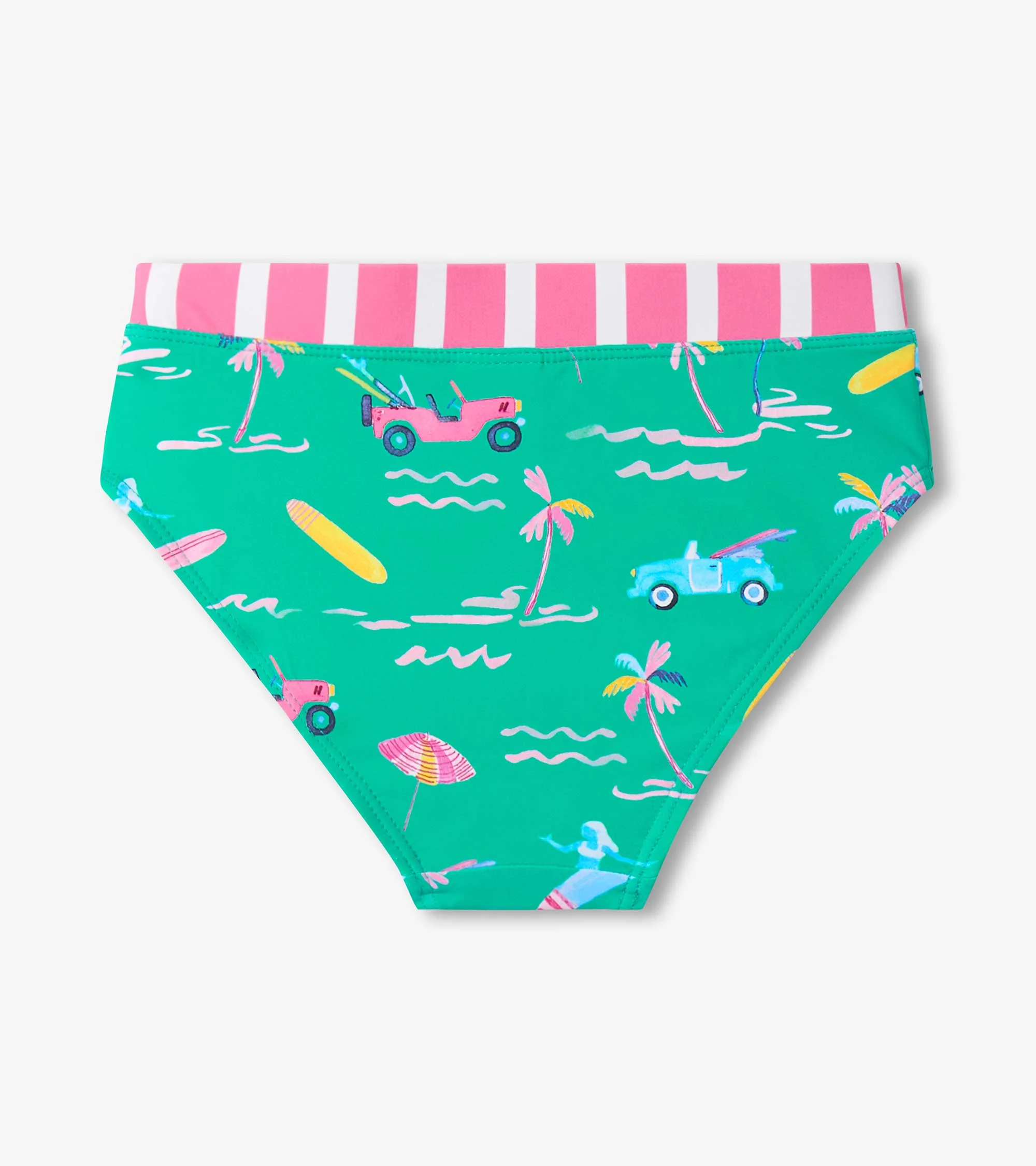 Girls Tropical Long Sleeve Two-Piece Rashguard Swimsuit - Image 6