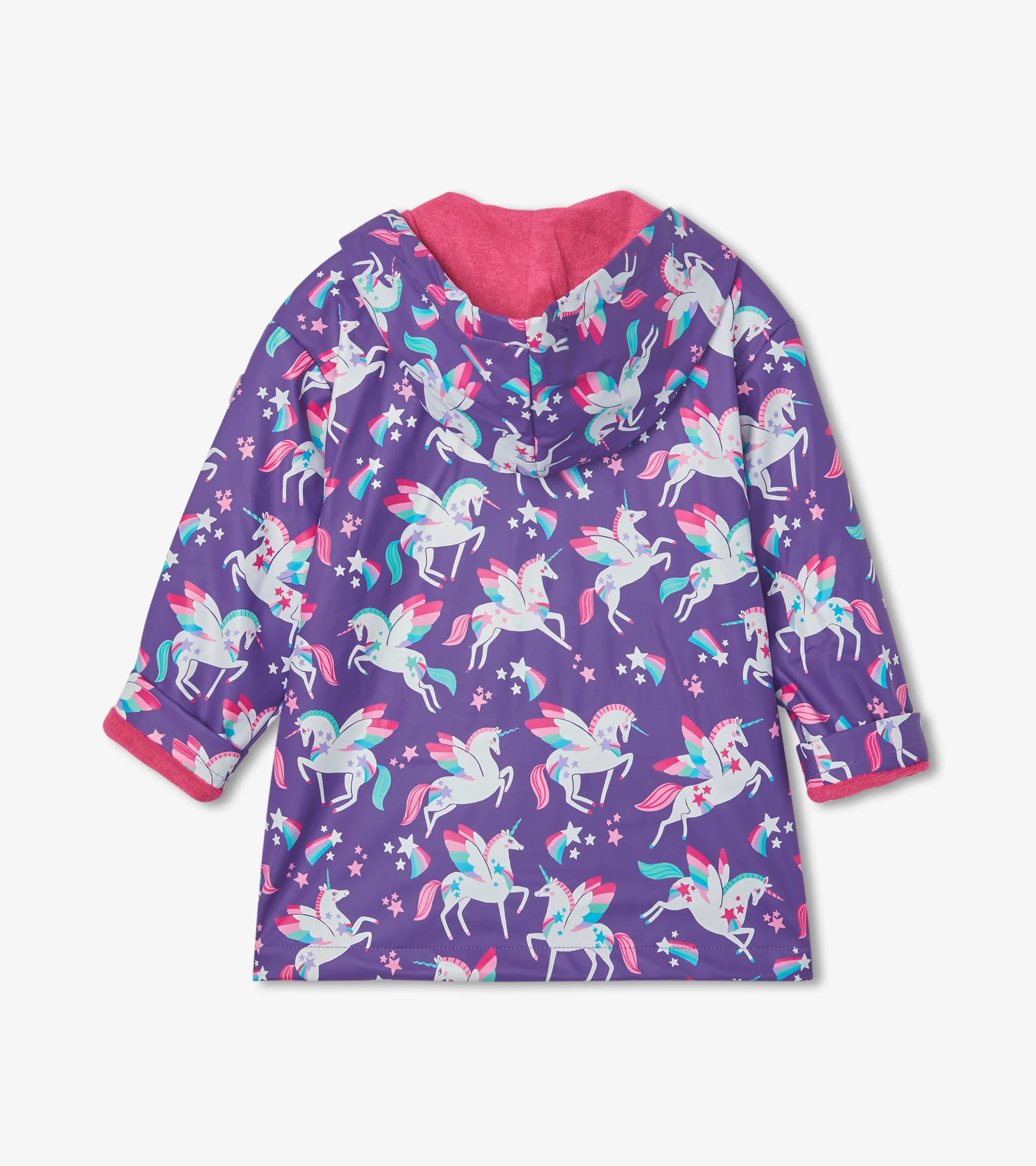 Girls Unicorn Button-Up Raincoat - Image 2