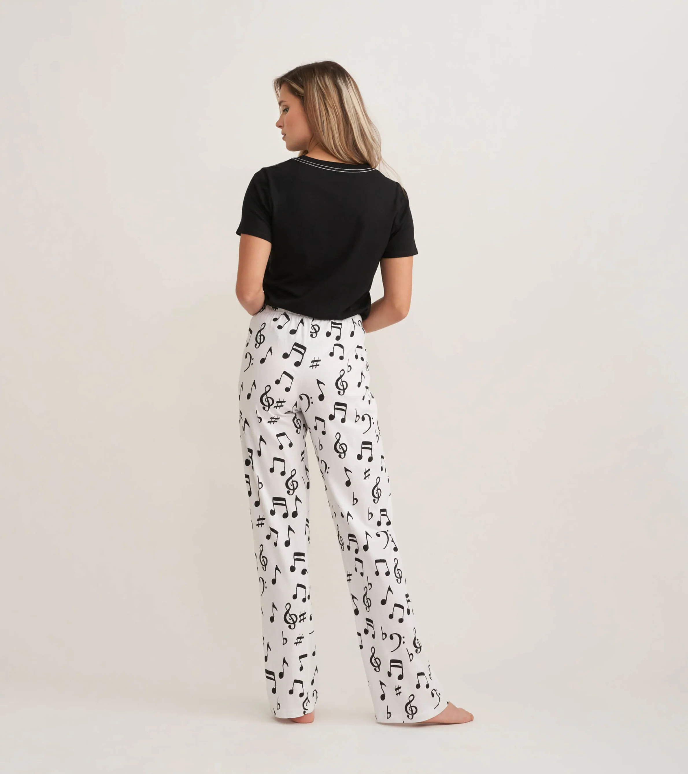 "Here Comes Treble" Women's Cotton Pajama Pants - Image 4