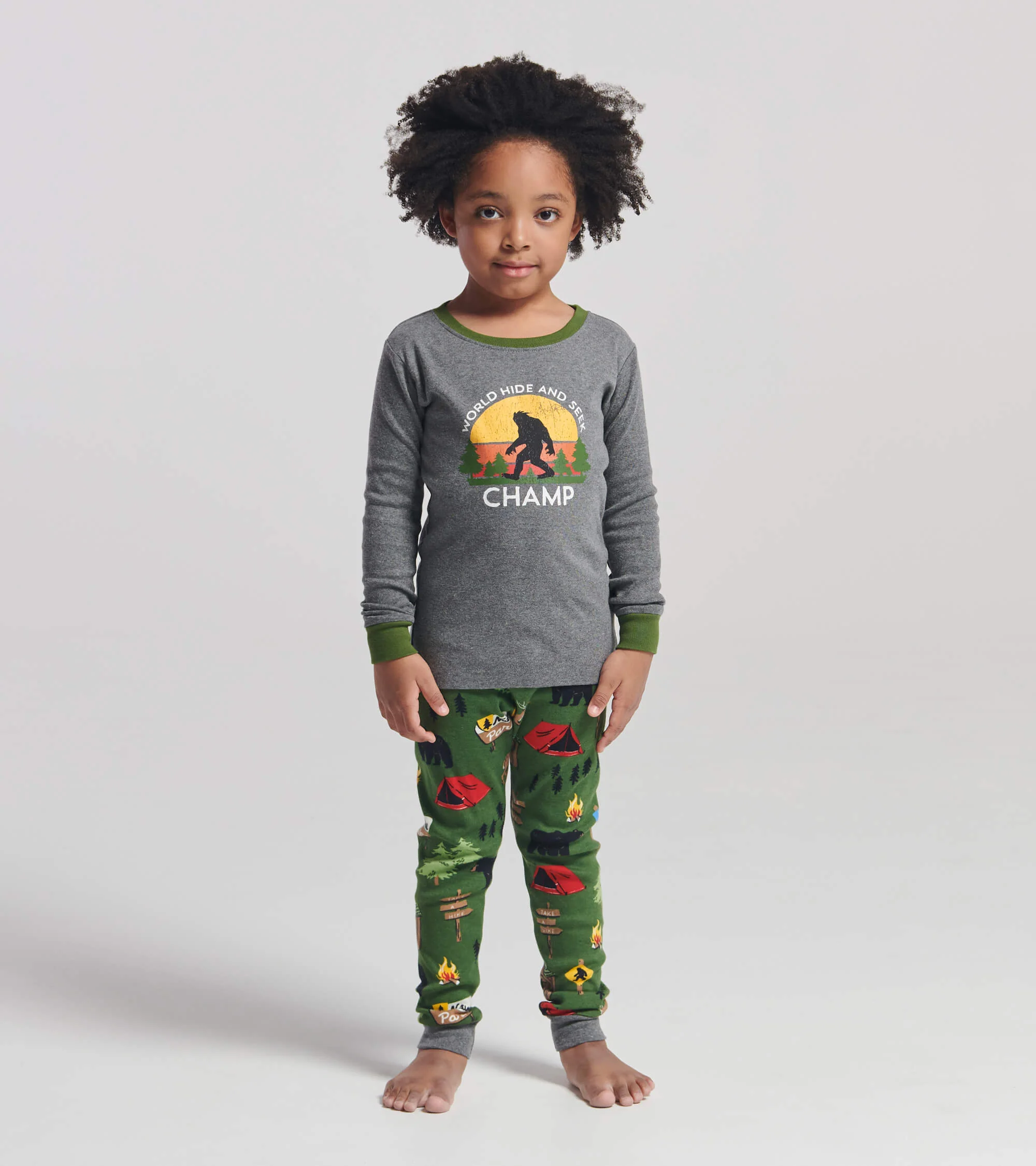 Hide And Seek Kids Appliqué Pajama Set - Image 2