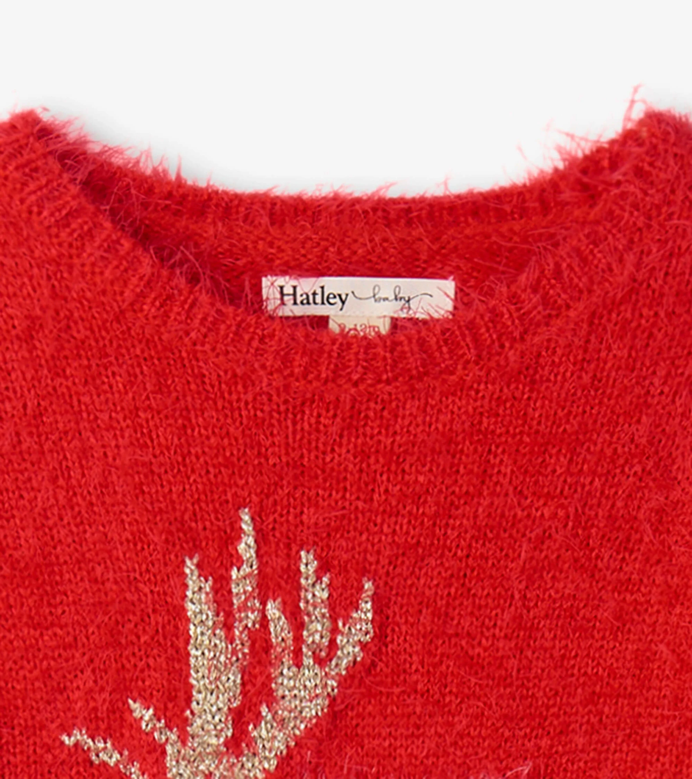 Christmas Reindeer Fuzzy Sweater Dress - Image 4