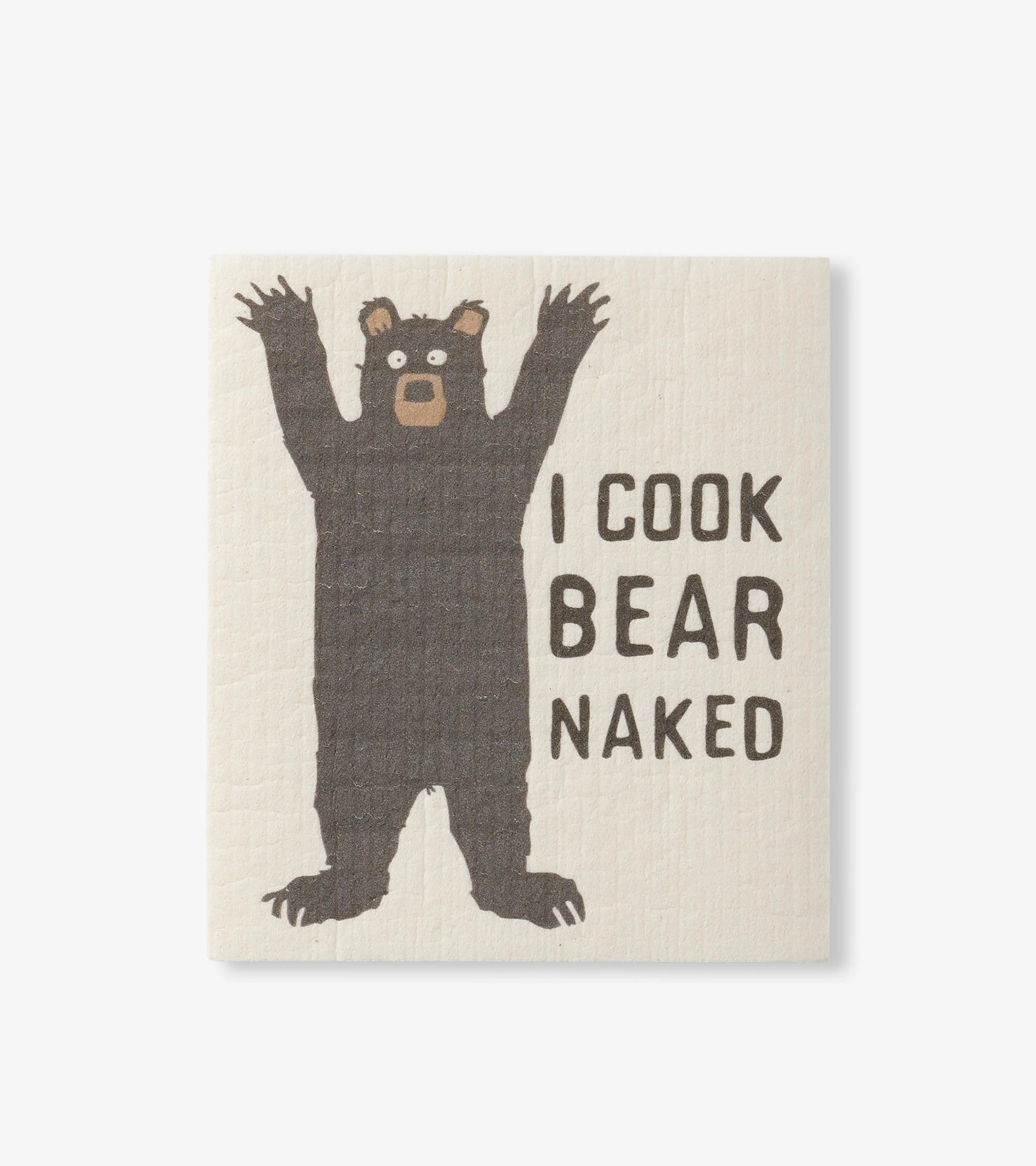 I Cook Bear Naked Reusable Swedish Dish Cloth