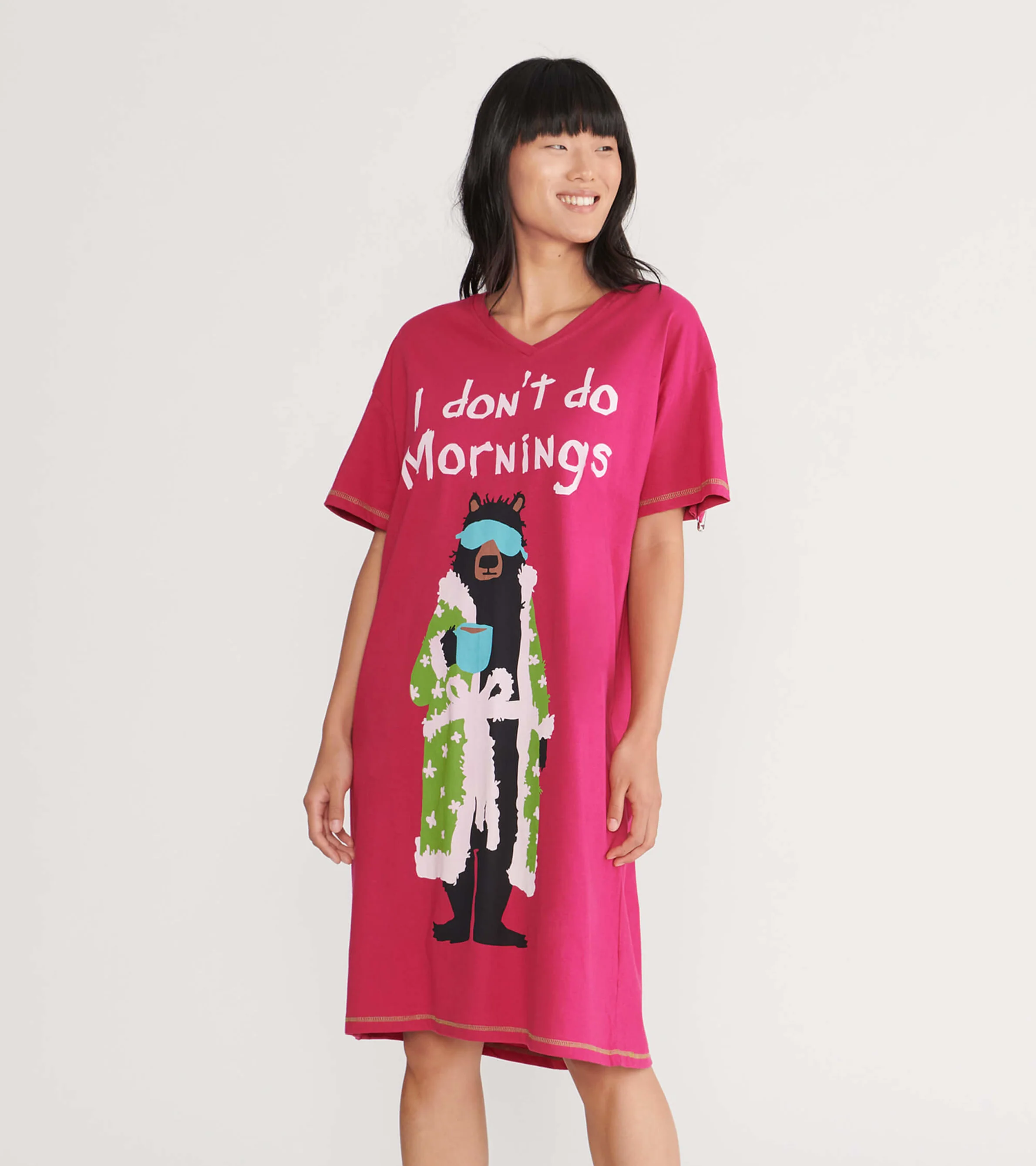 I Don't Do Mornings Women's Cotton Sleepshirt