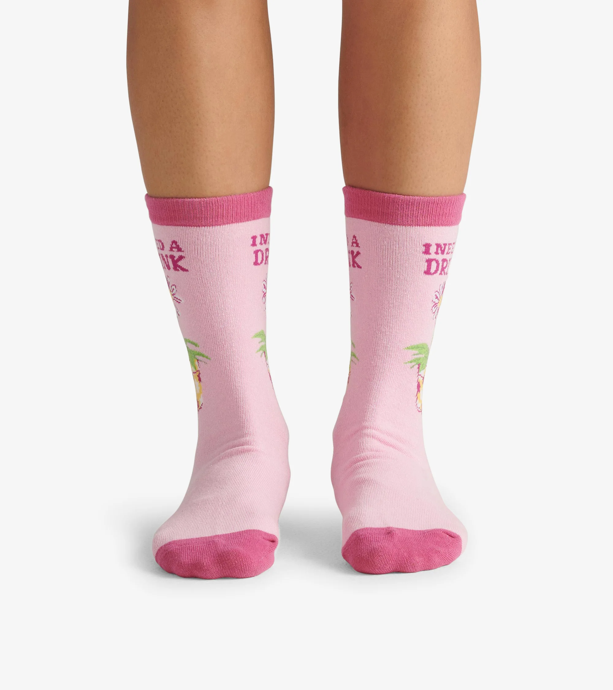 I Need A Drink Women's Crew Socks - Image 3