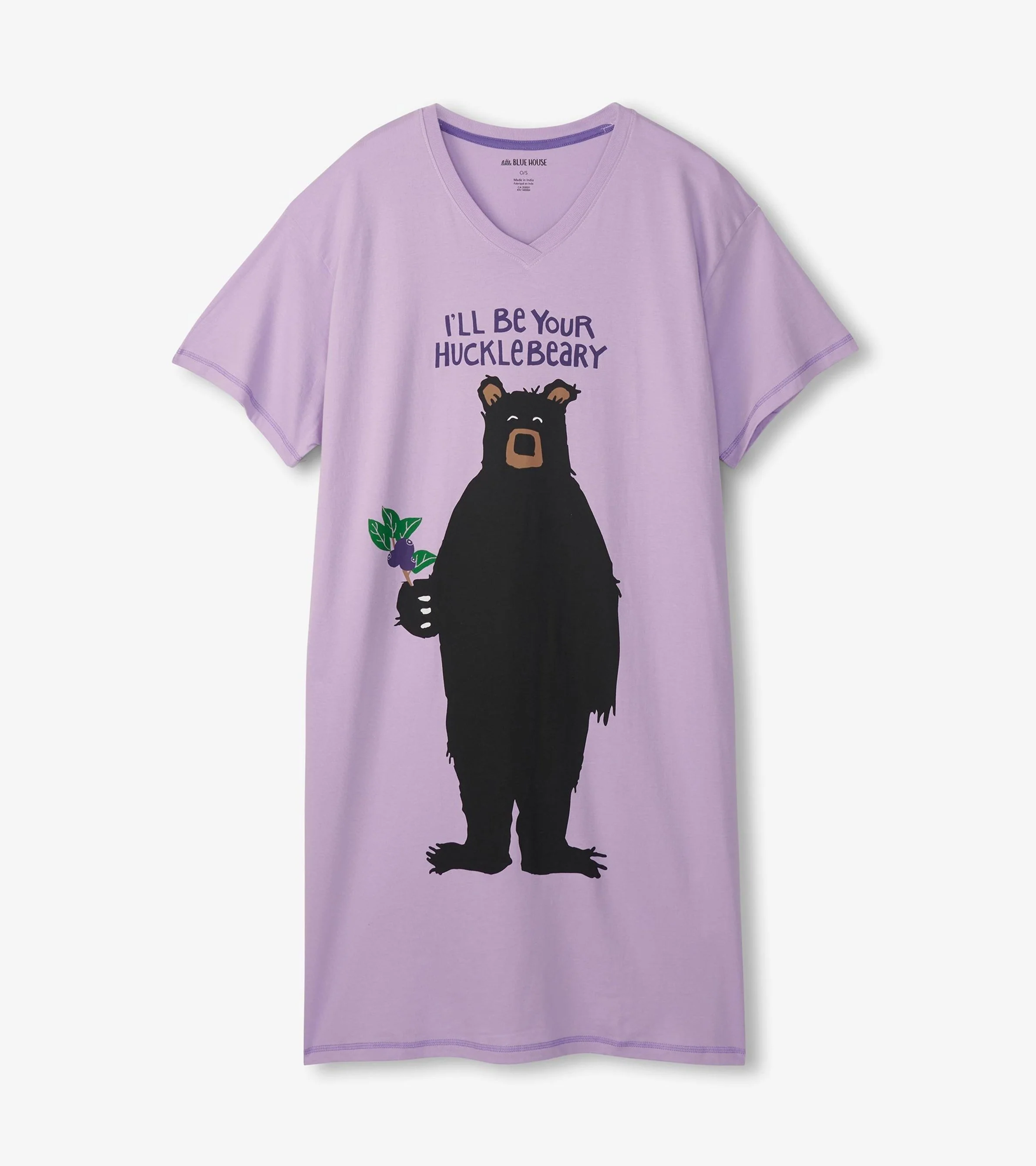 I'll Be Your Hucklebeary Women's Cotton Sleepshirt - Image 2