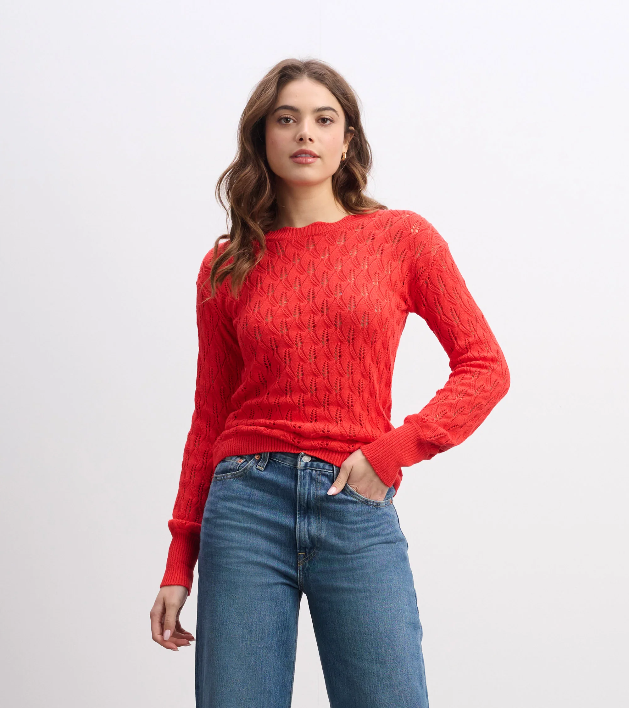 Iris Sweater - Ruby Red