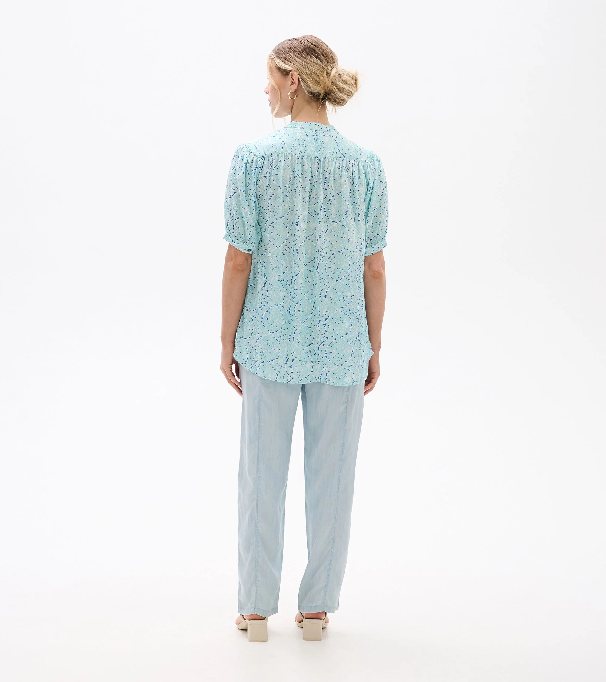 Ivy Blouse - Beach Glass Ikat - Image 5