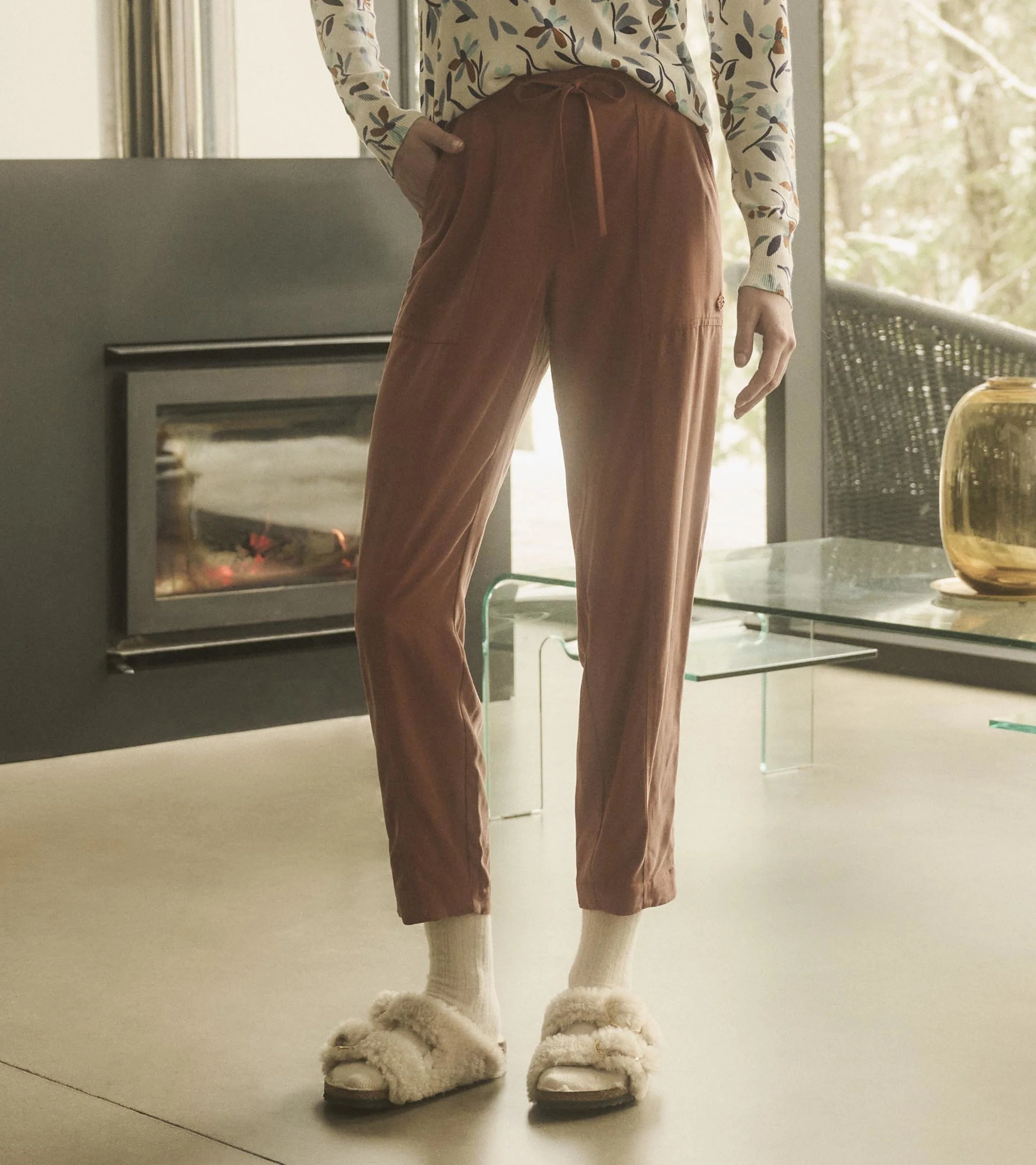 Jaime Ankle Pants - Brown - Image 2