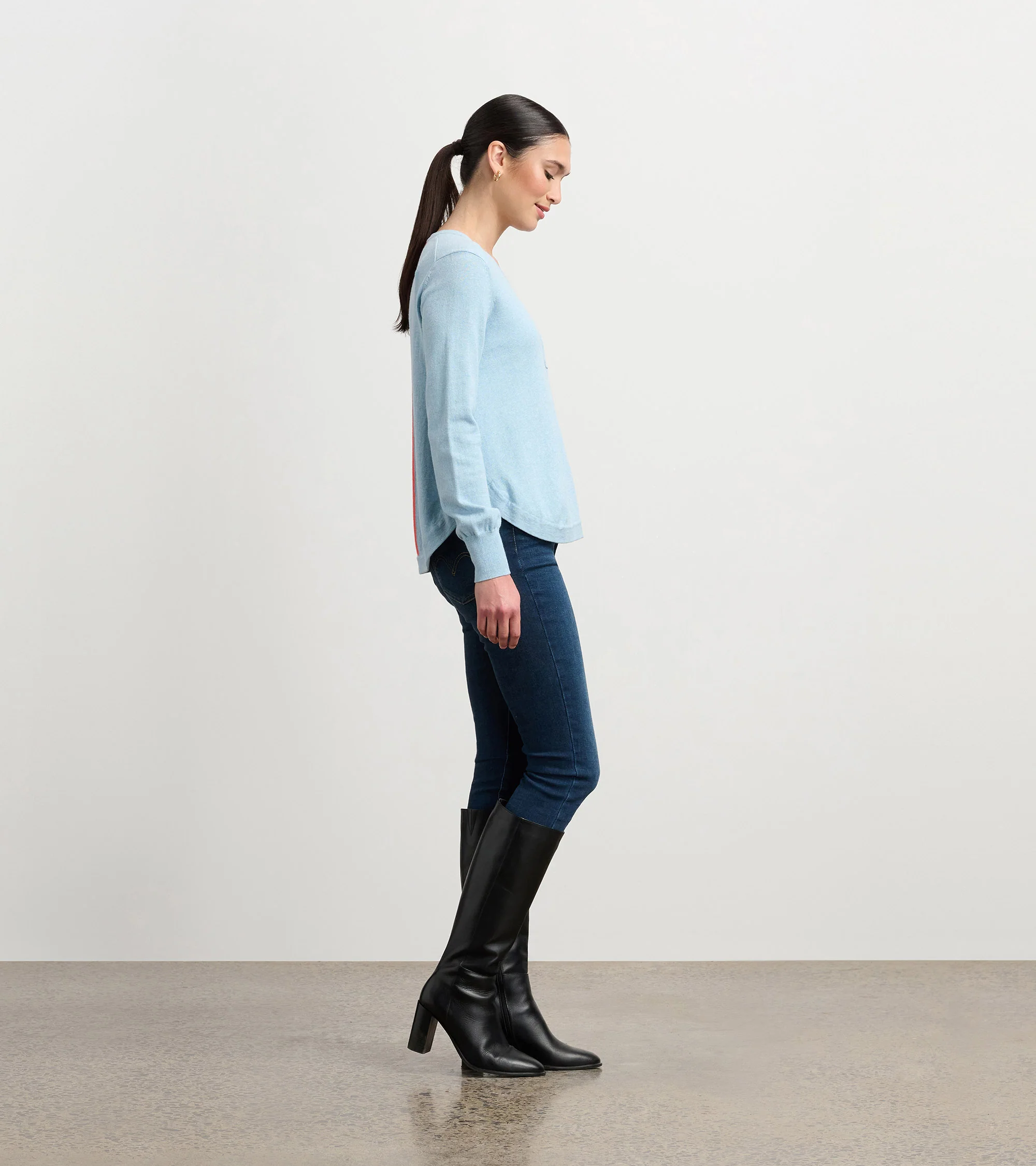 Jessie Sweater - Denim Melange - Image 3