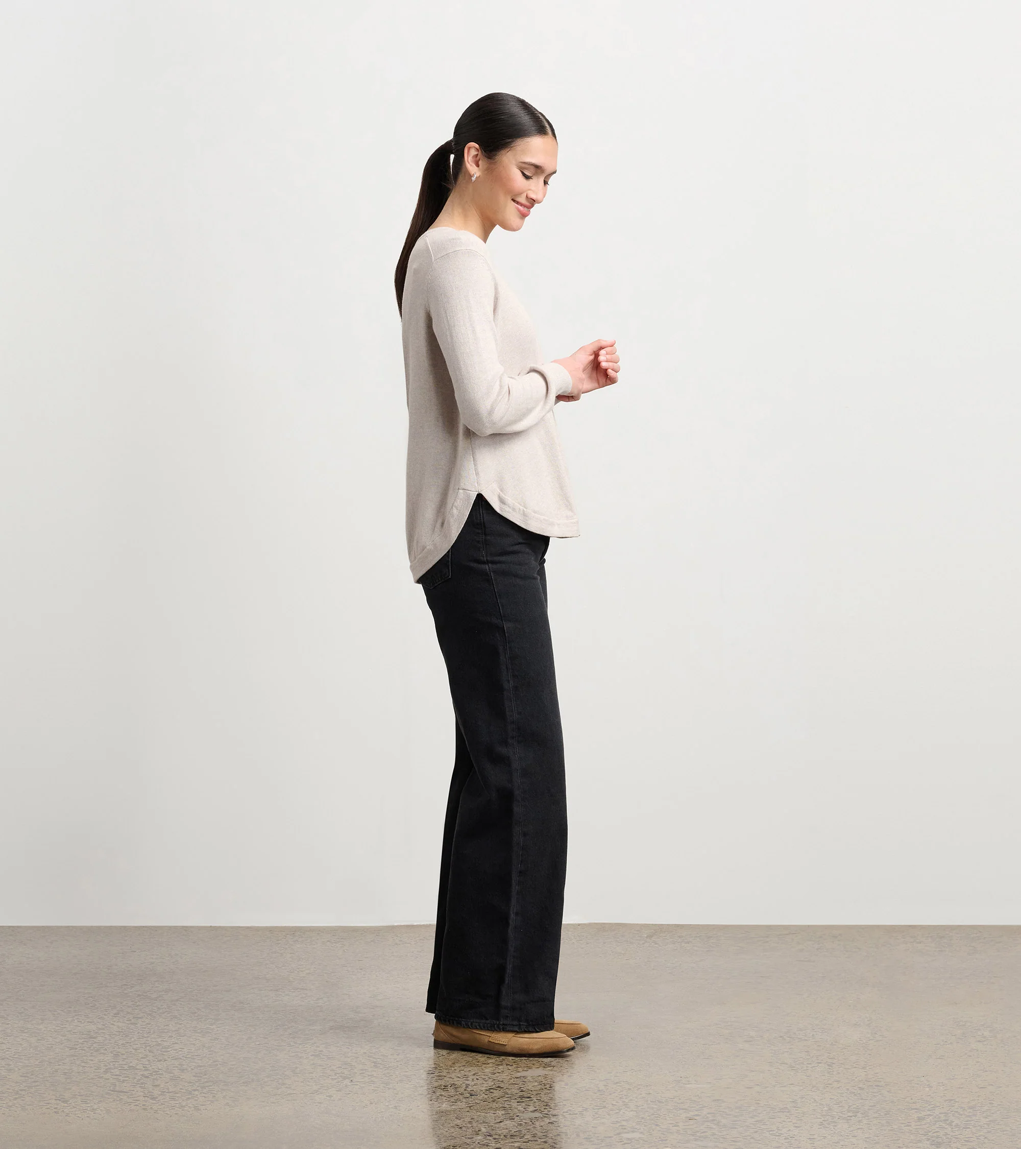 Jessie Sweater - Oatmeal Melange - Image 3