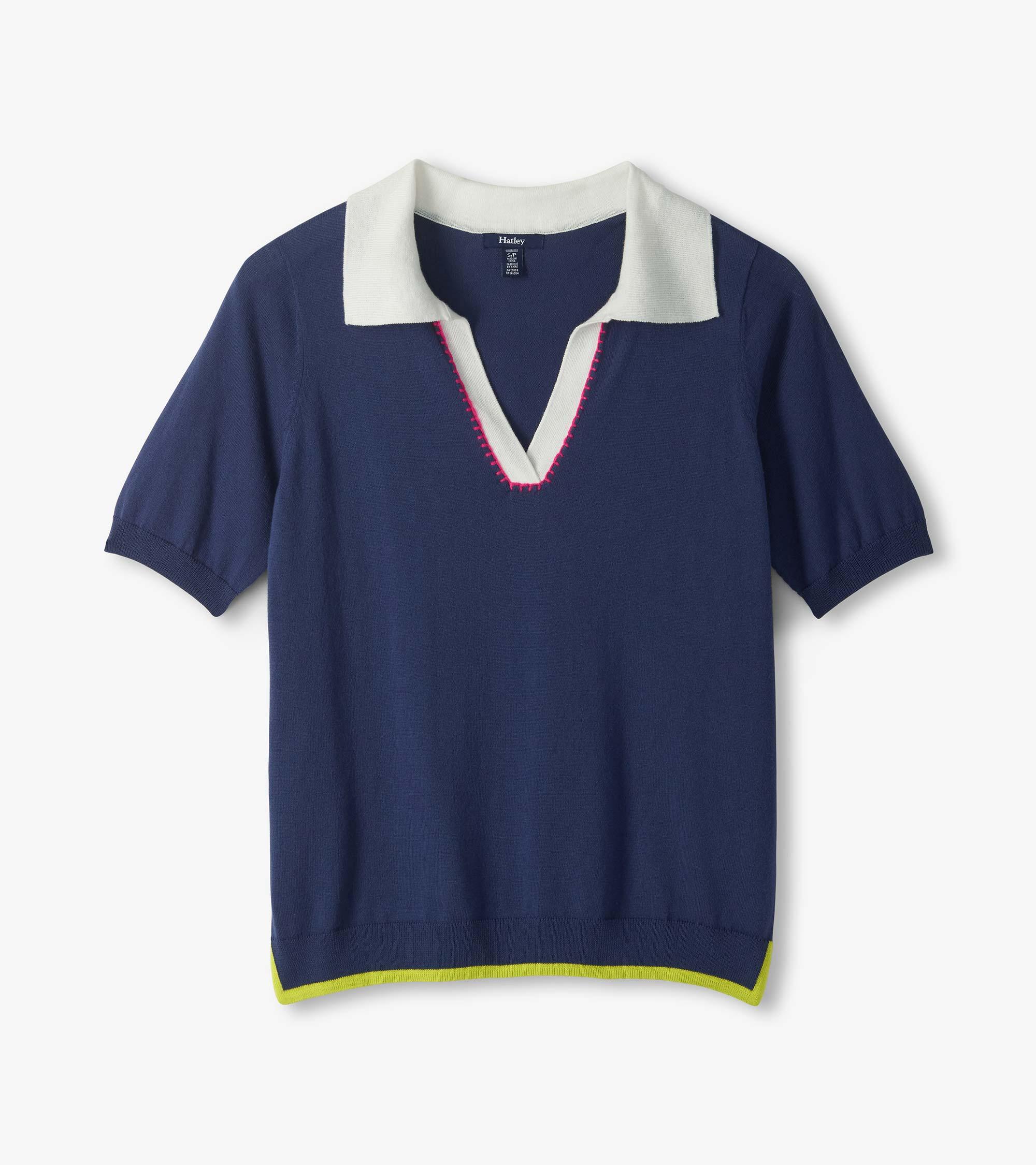 Johnny Collar Top - Patriot Blue - Image 2