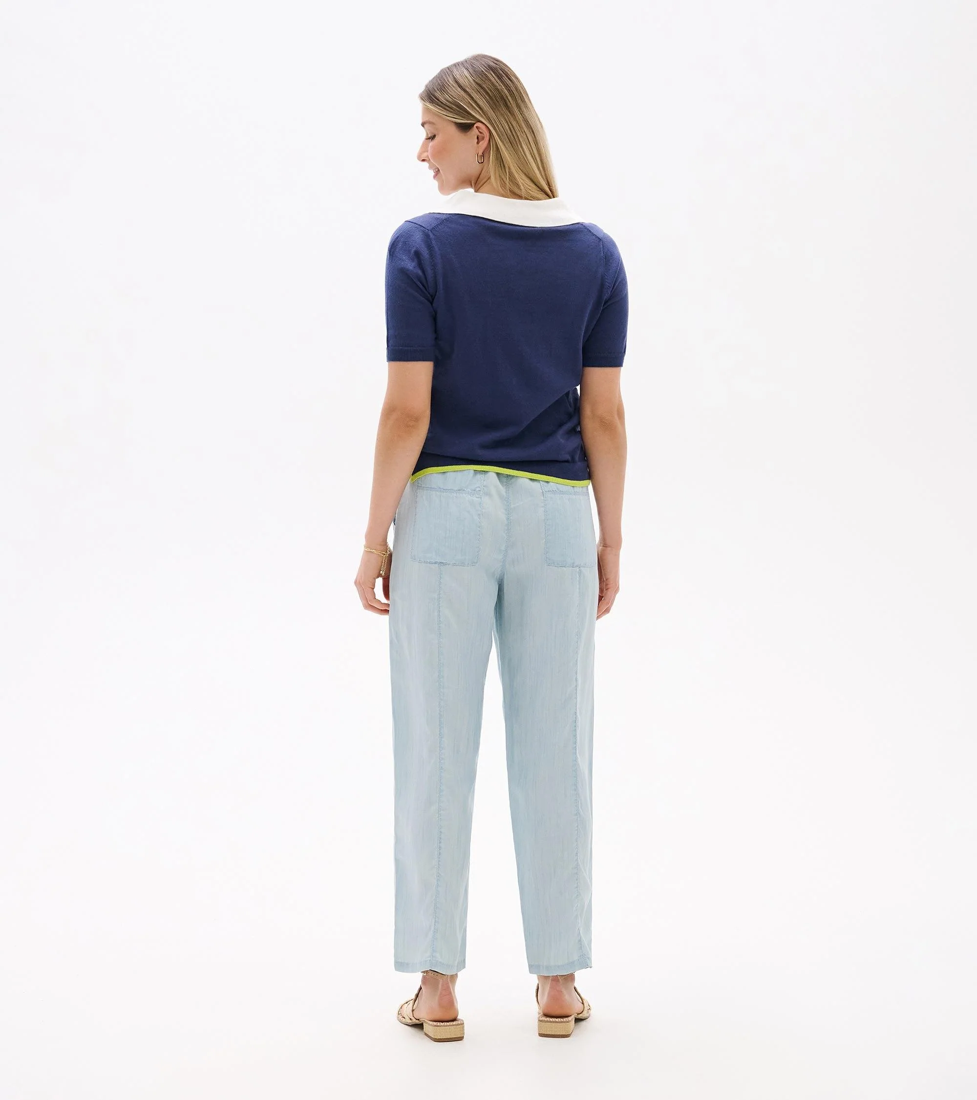 Johnny Collar Top - Patriot Blue - Image 5