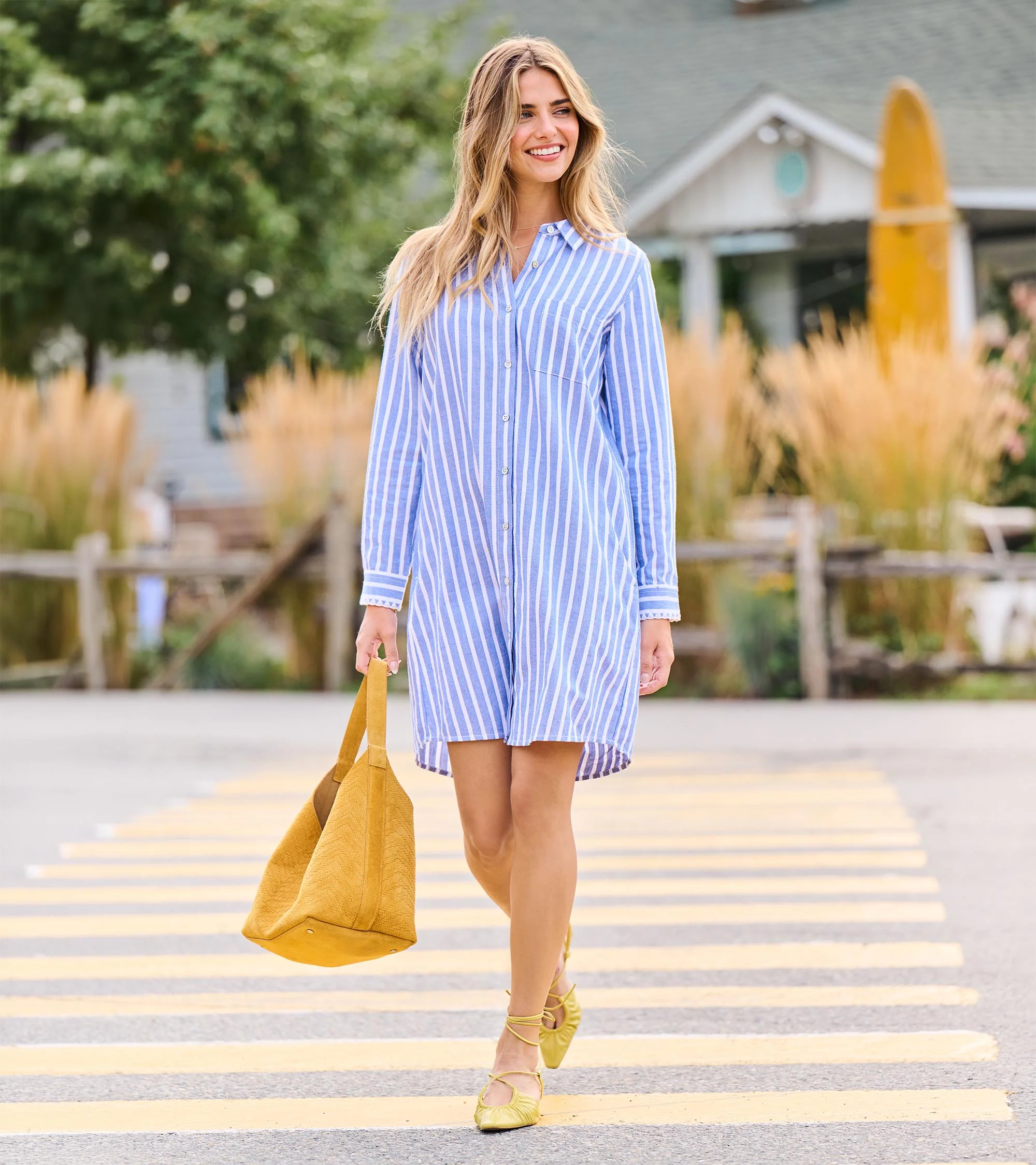 Julia Shirt Dress - Classic Stripes