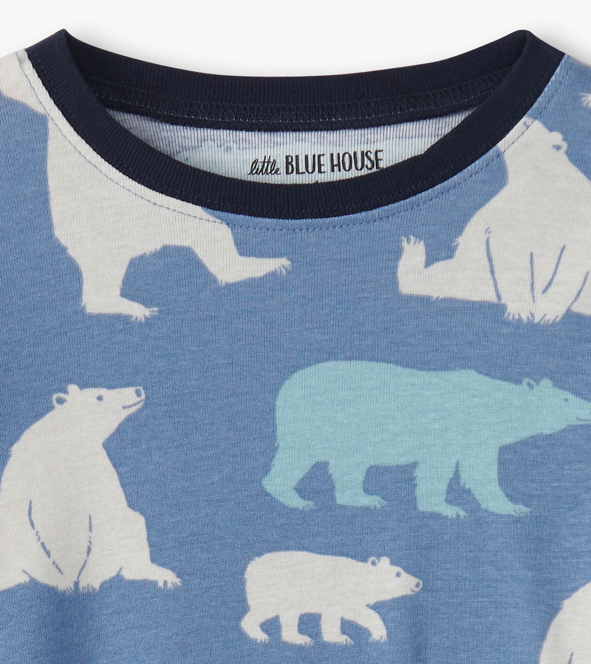 Kids Blue Polar Bears Pajama Set - Image 5