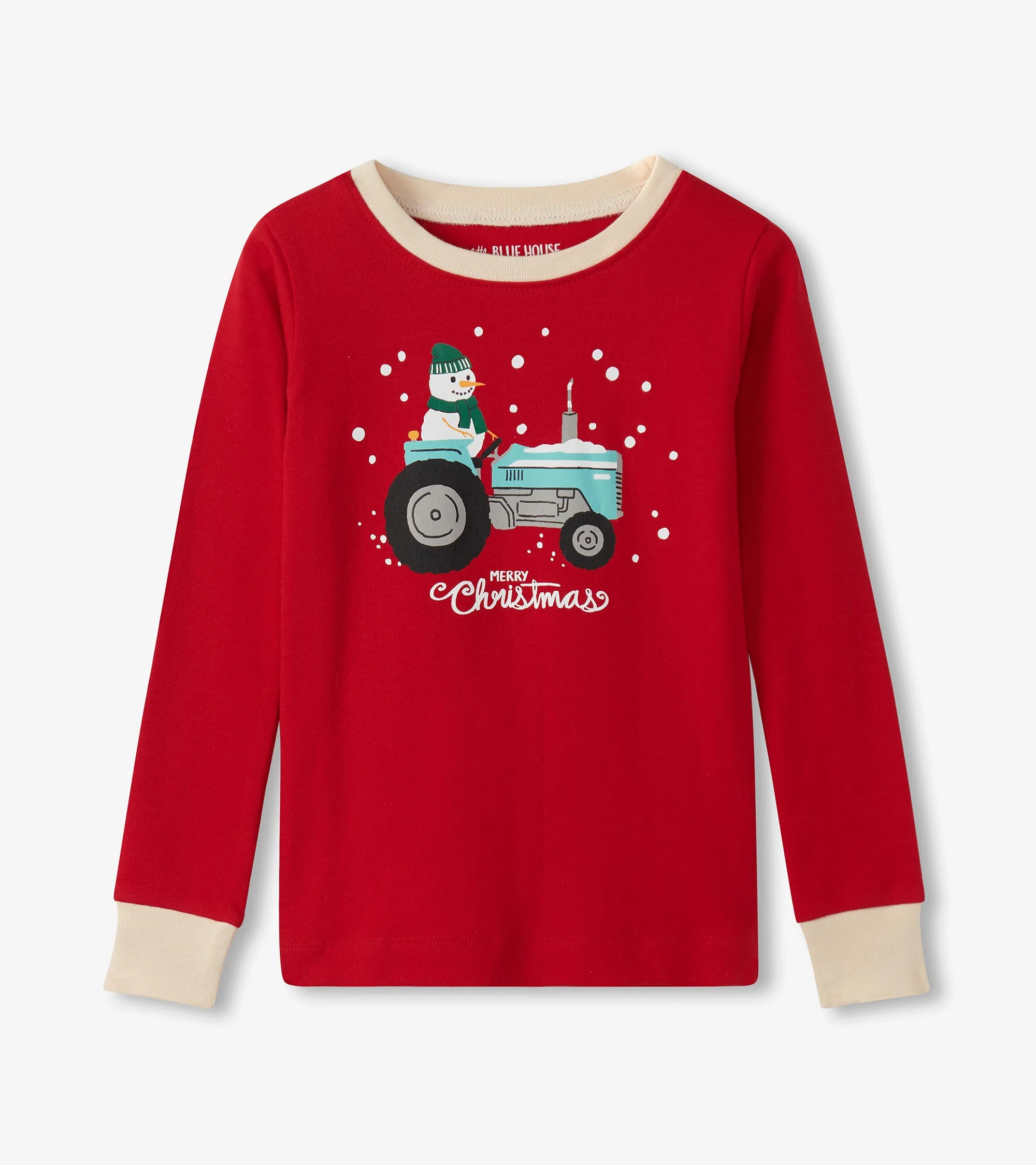 Kids Christmas Tree Farm Appliqué Pajama Set - Image 3