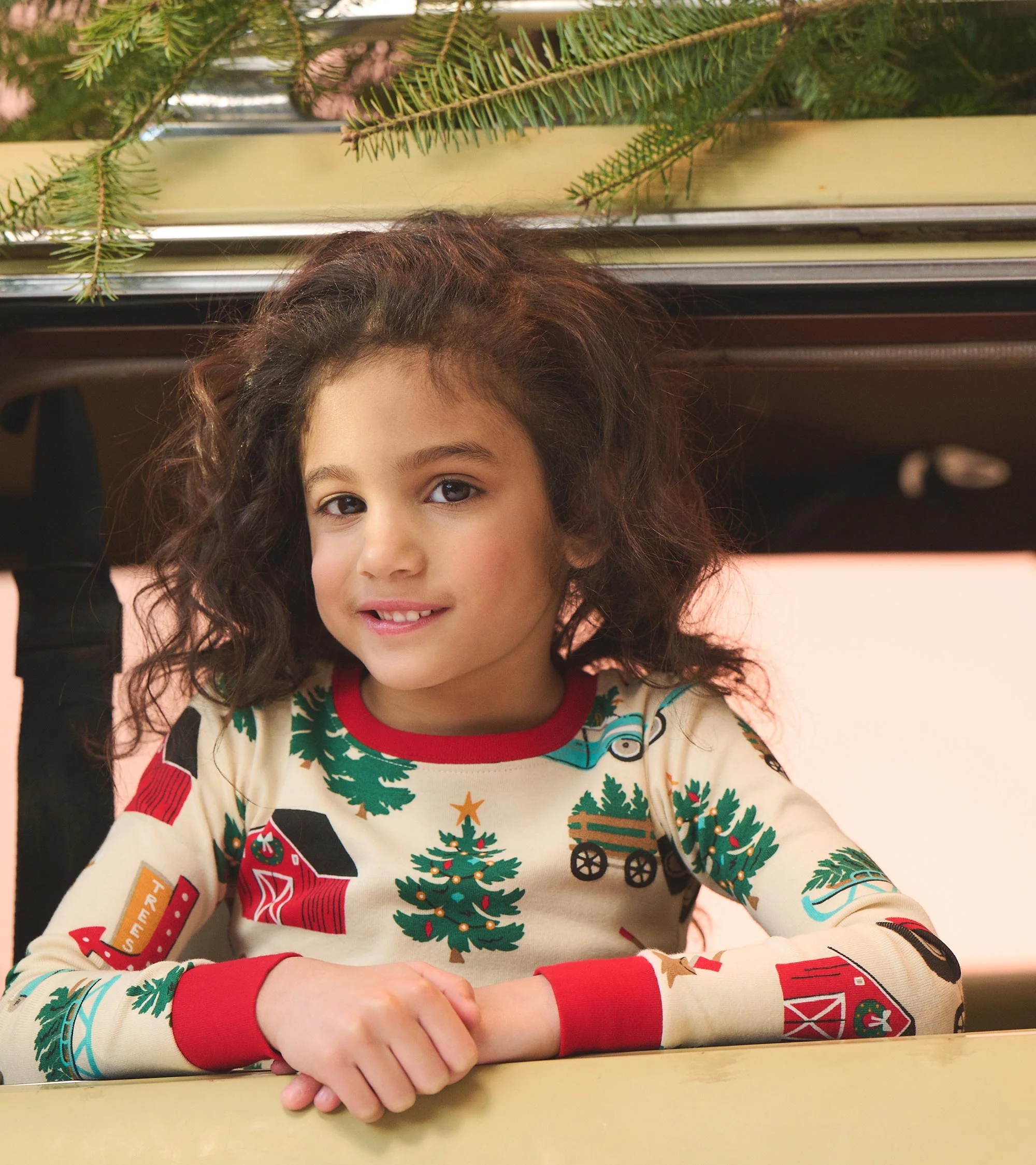 Kids Christmas Tree Farm Pajama Set - Image 2