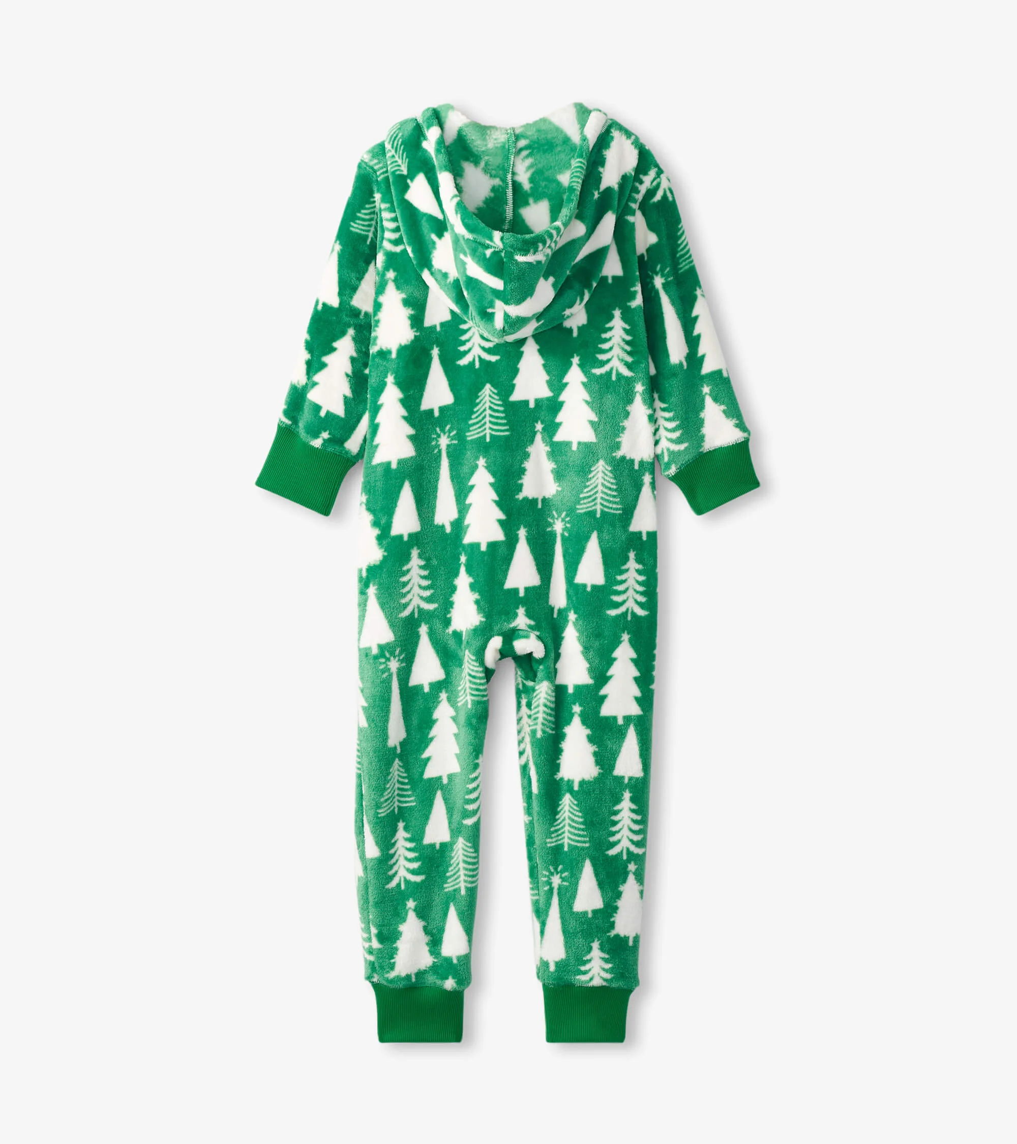 Kids Christmas Trees Hooded Fleece Jumpsuit - Image 3