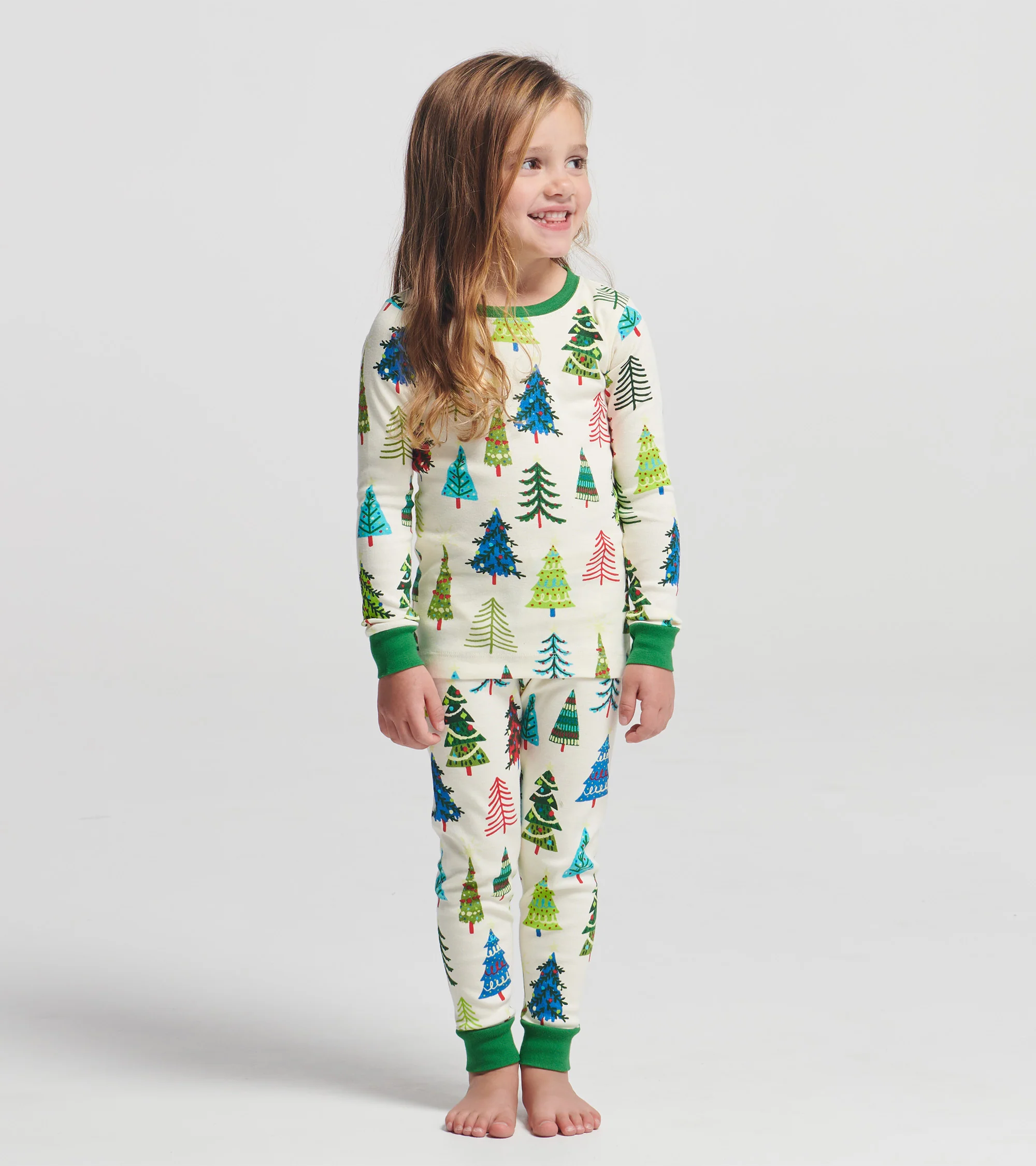 Kids Christmas Trees Pajama Set - Image 3