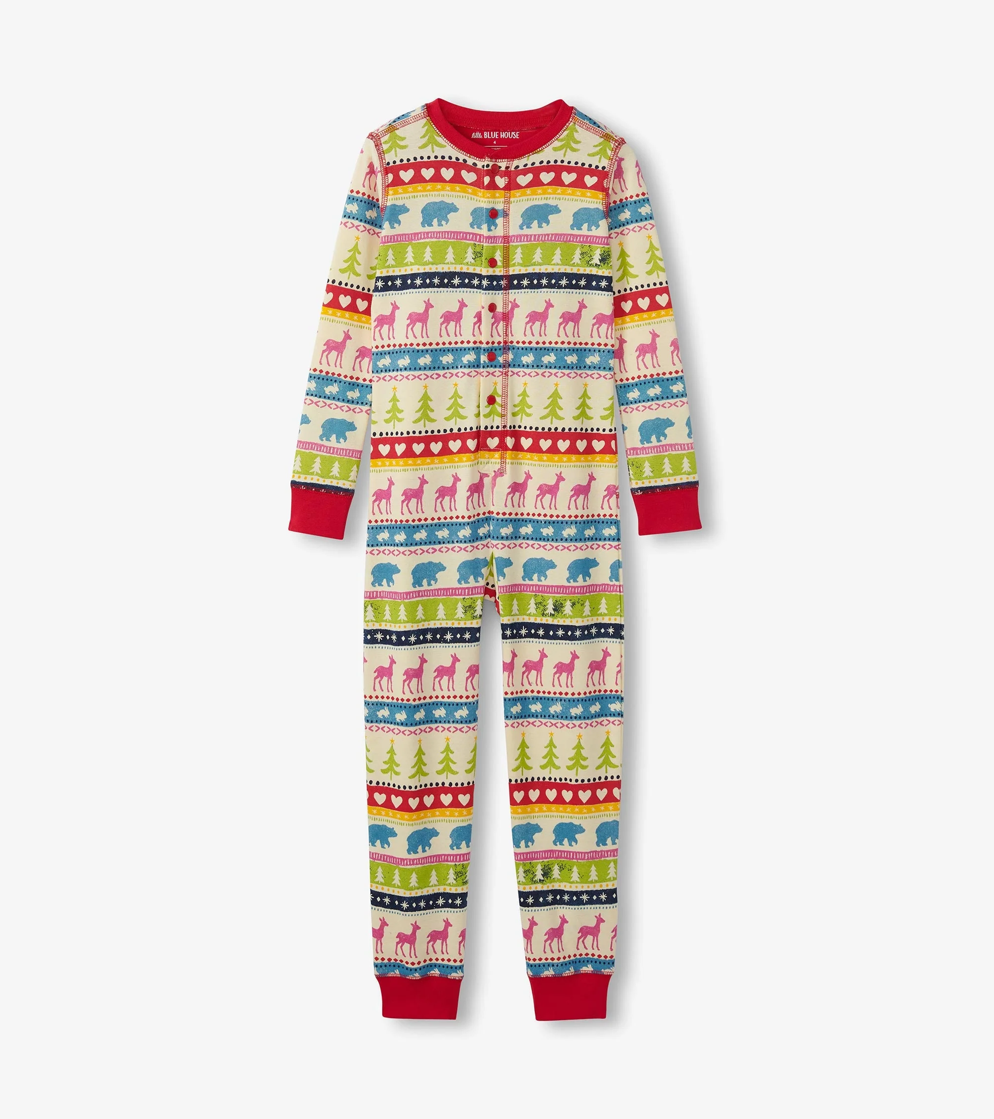 Kids Cream Fair Isle Onesie - Image 2