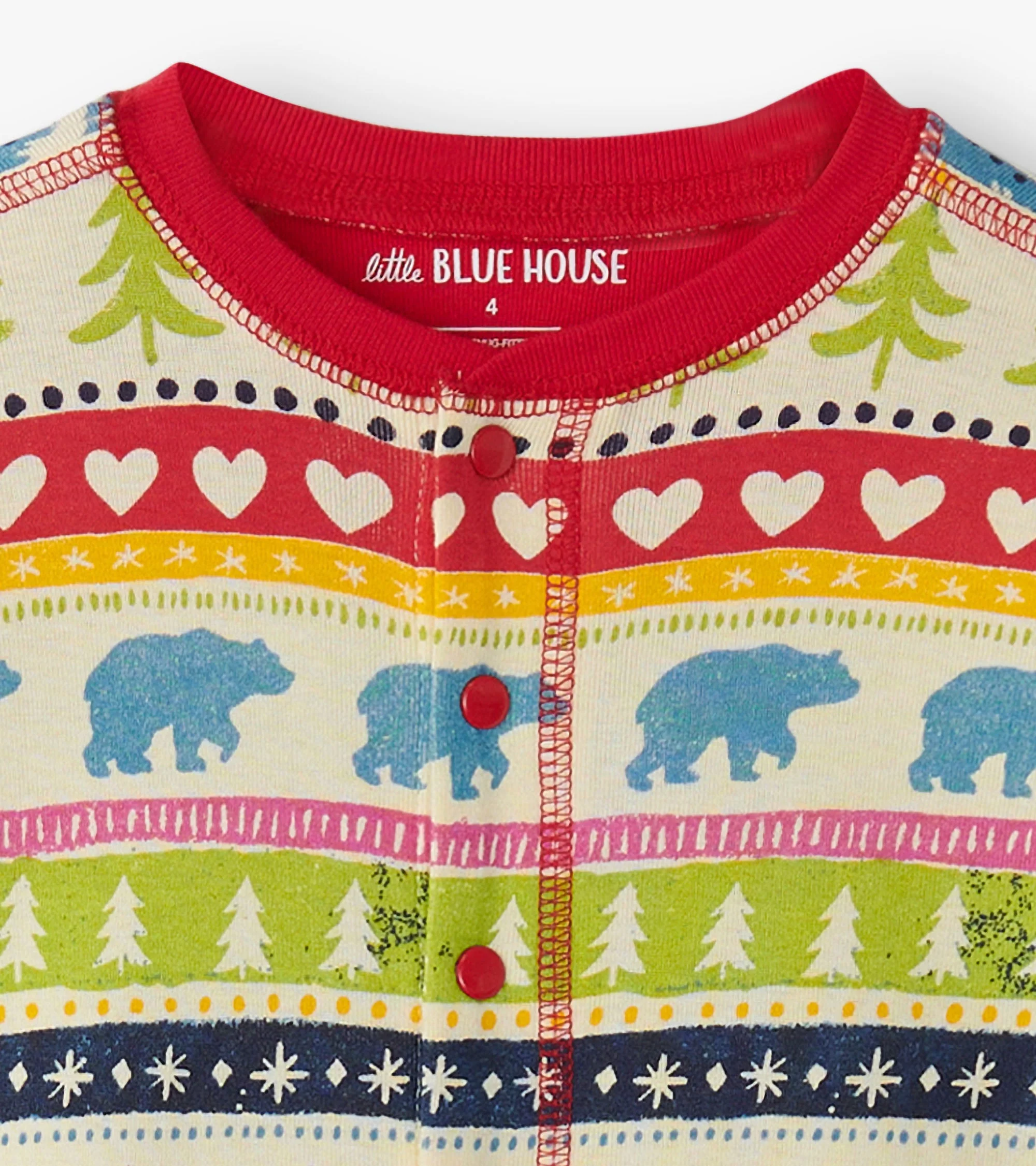Kids Cream Fair Isle Onesie - Image 3