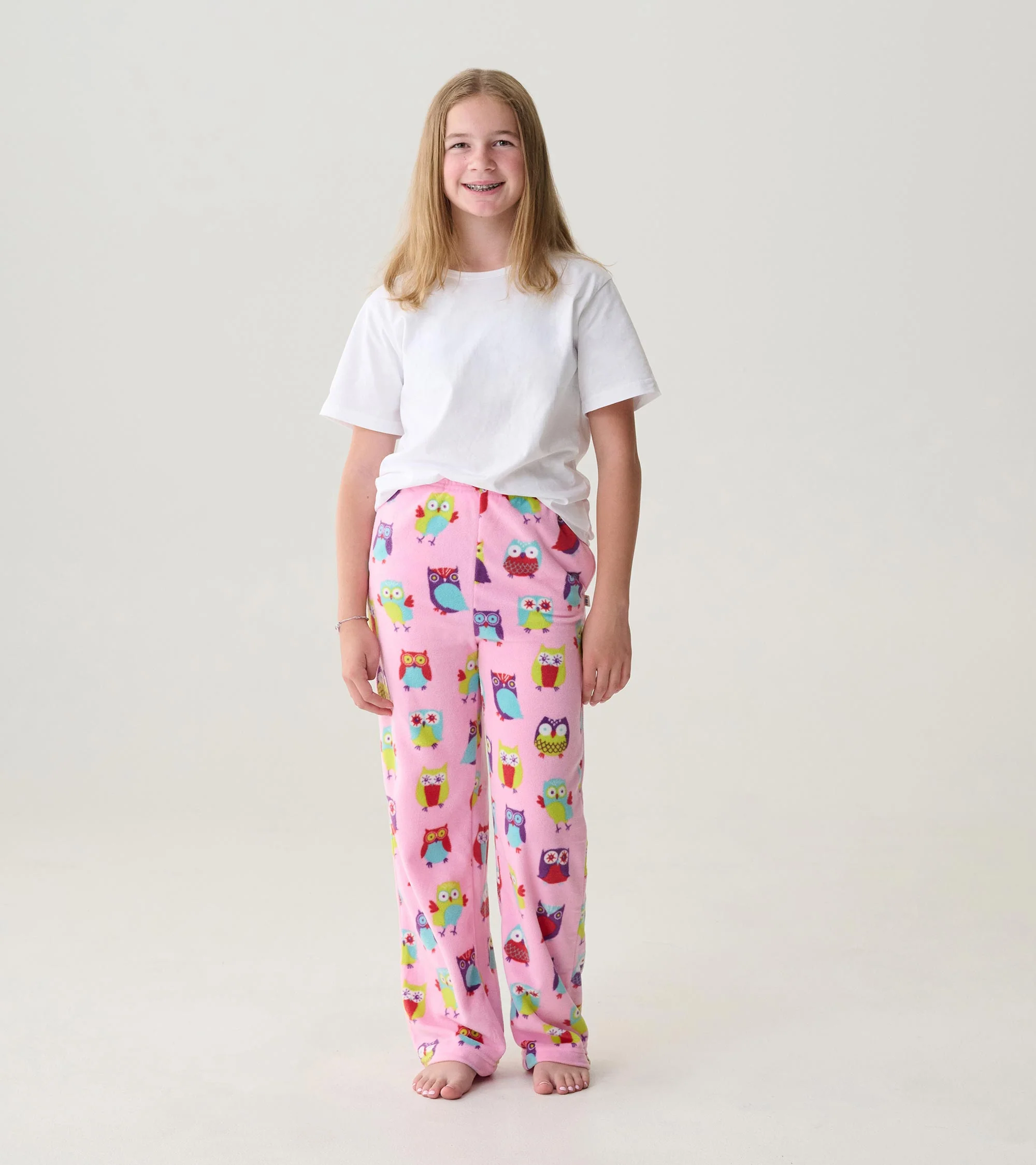 Kids Fuzzy Owls Polar Pants - Image 2