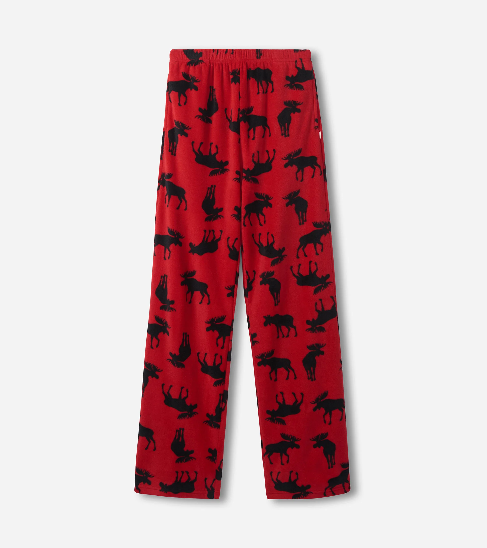 Kids Moose on Red Polar Pants
