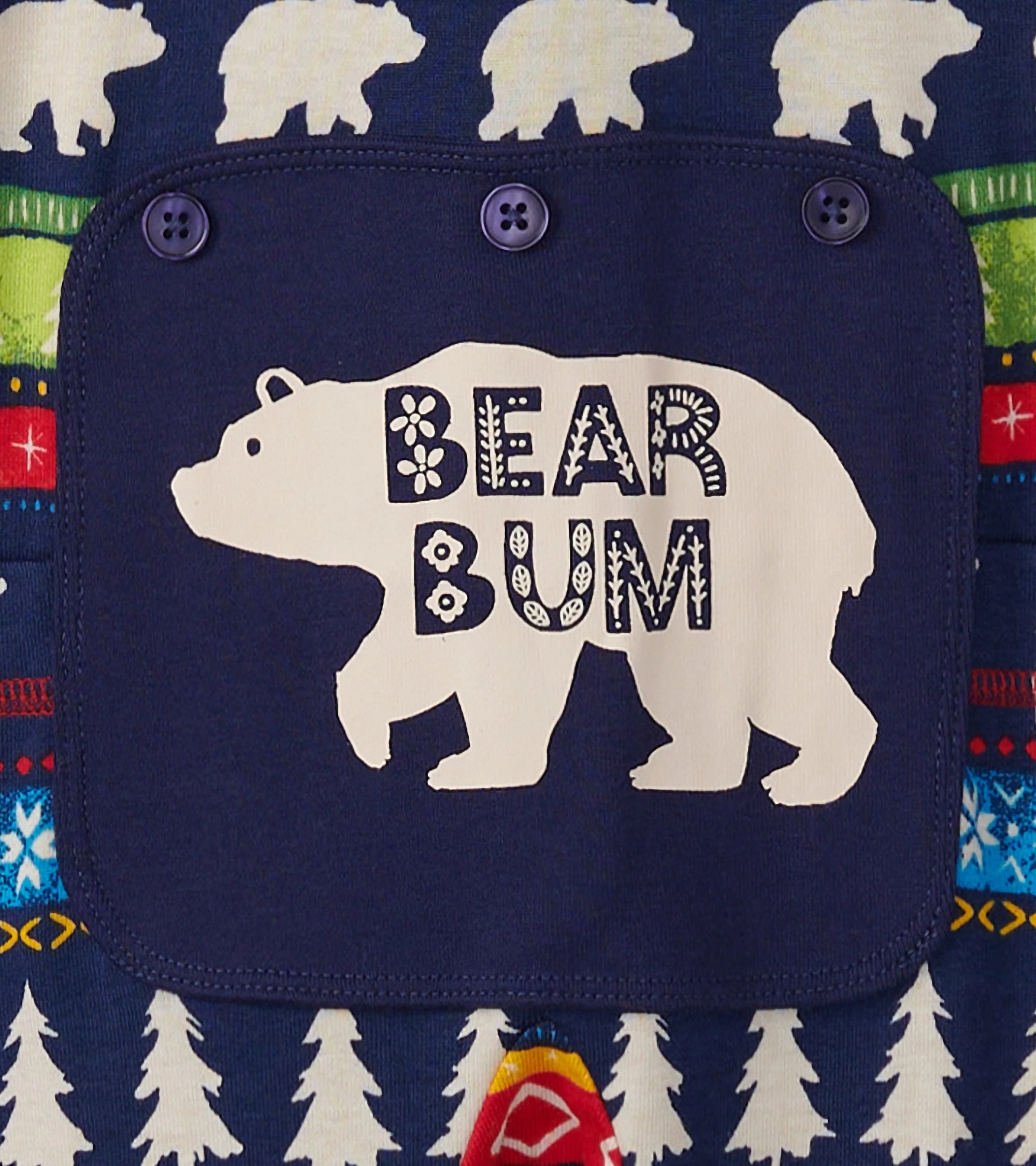 Kids Navy Fair Isle Onesie - Image 7
