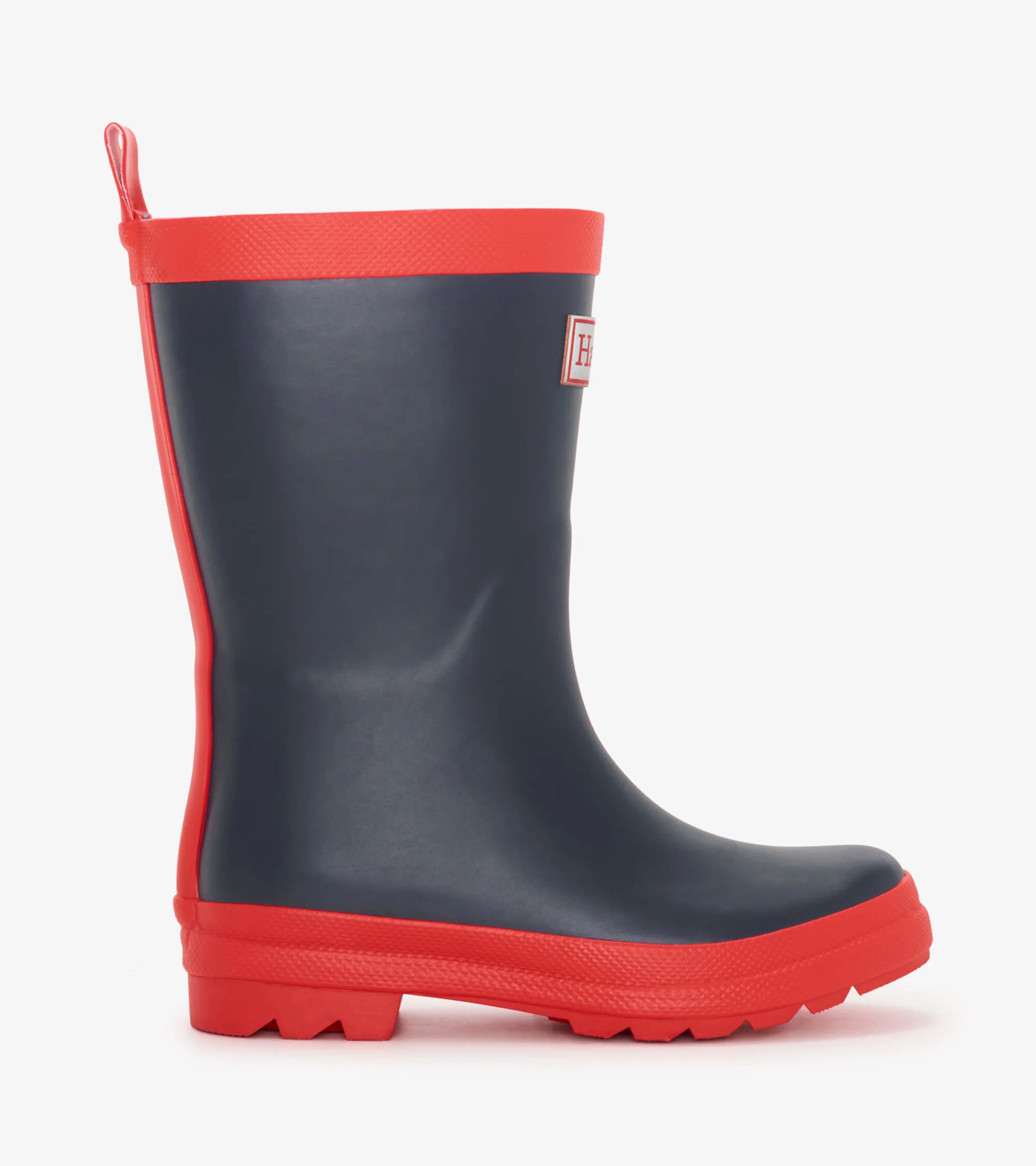 Kids Navy & Red Matte Rain Boots - Image 3