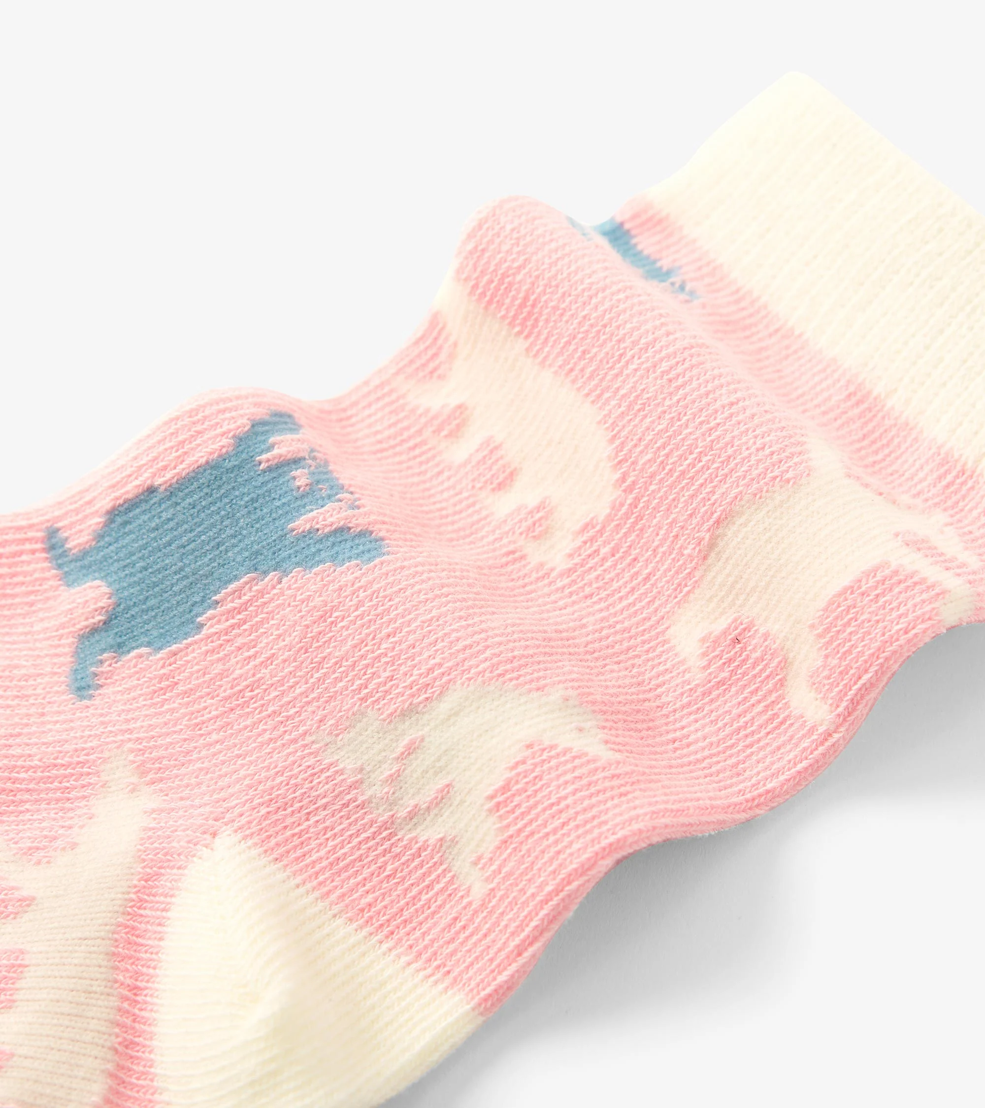 Kids Pink Polar Bears Crew Socks - Image 2