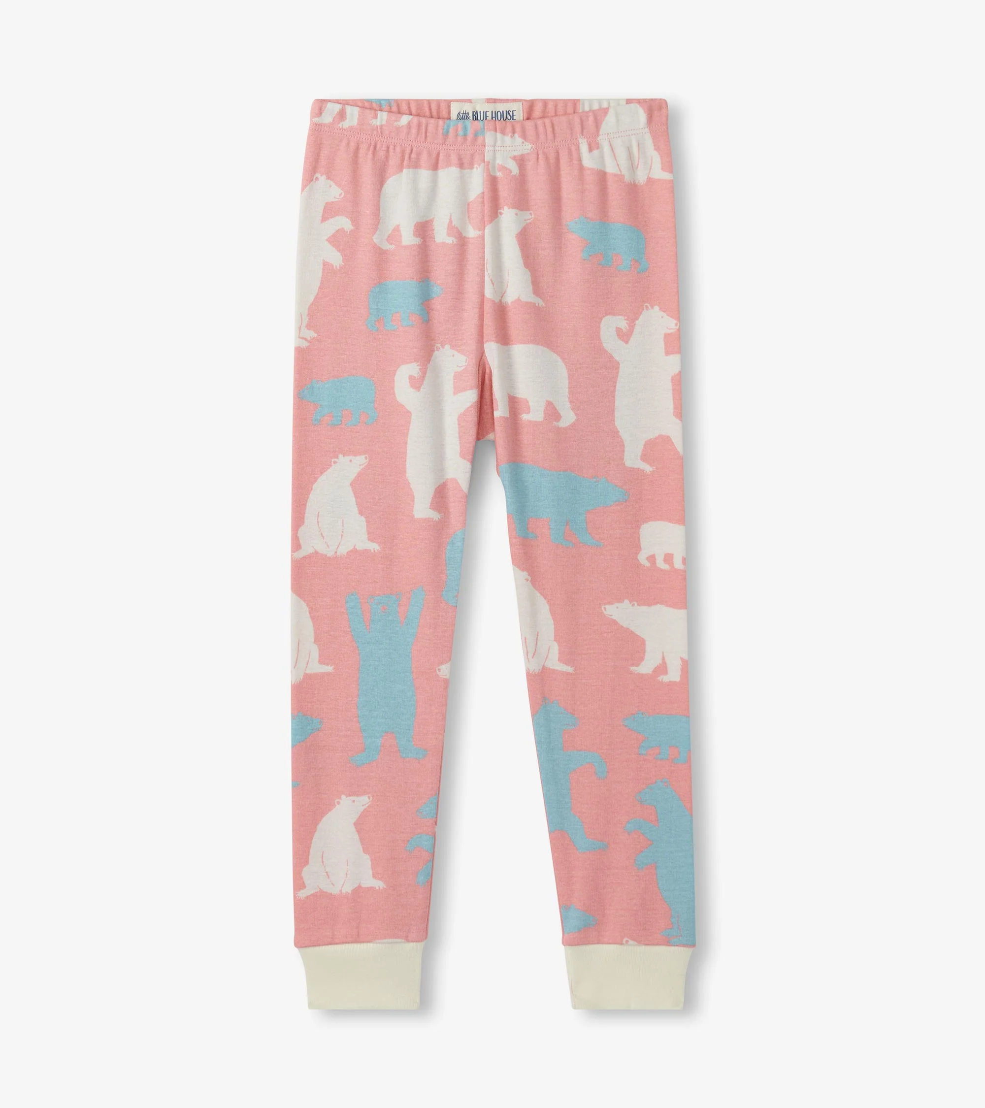 Kids Pink Polar Bears Pajama Set - Image 4