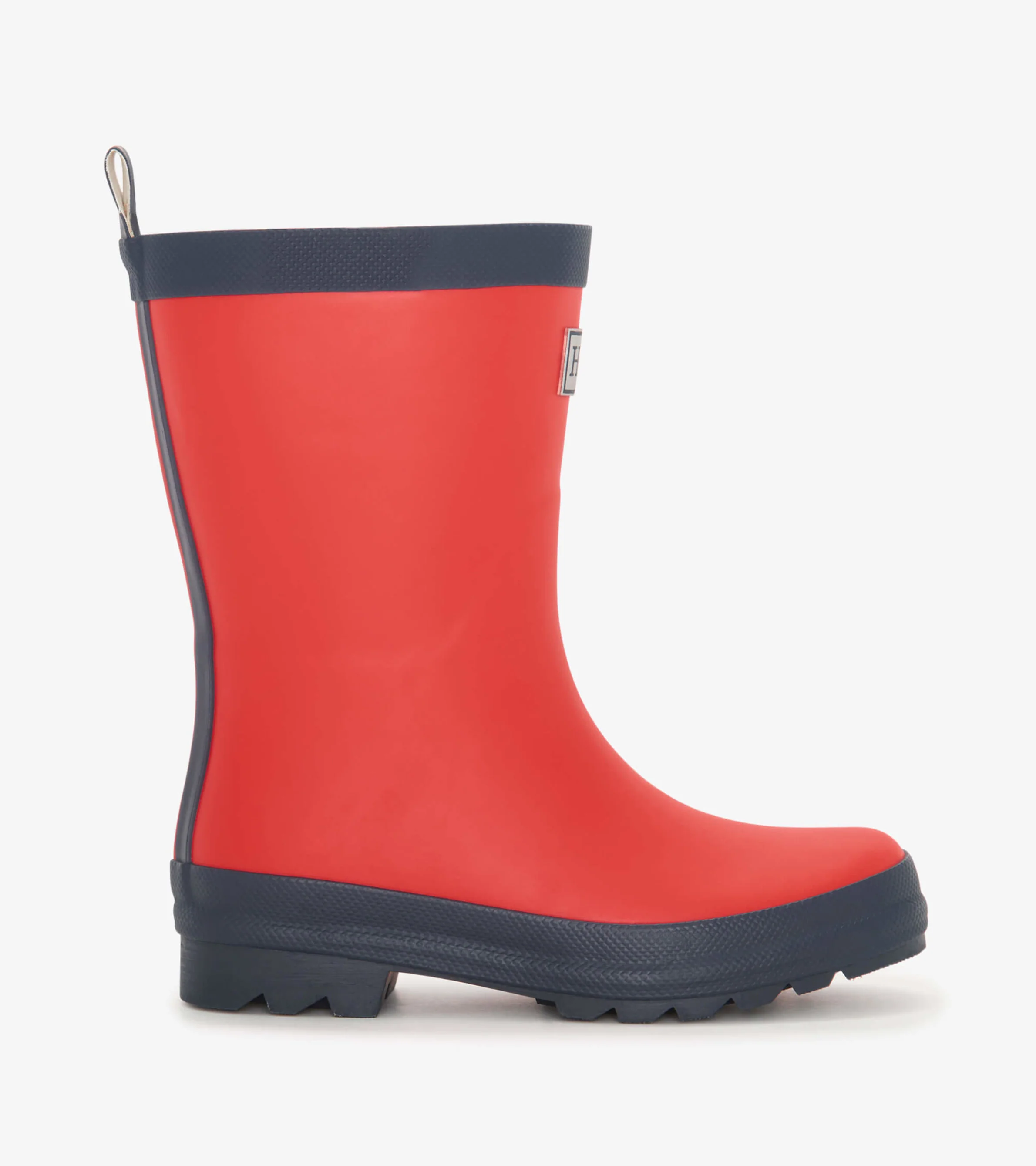 Kids Red & Navy Matte Rain Boots - Image 3