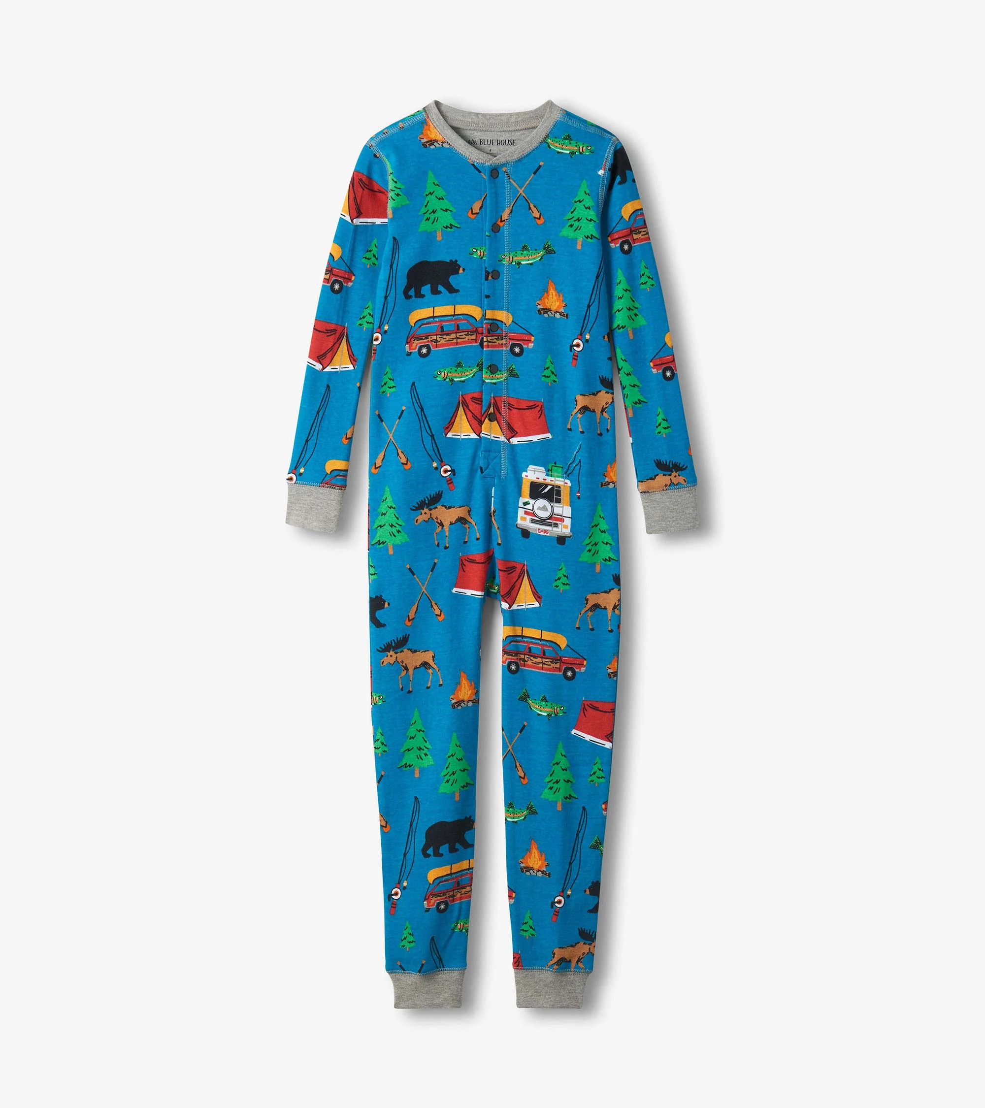 Kids Retro Camping Onesie - Image 2