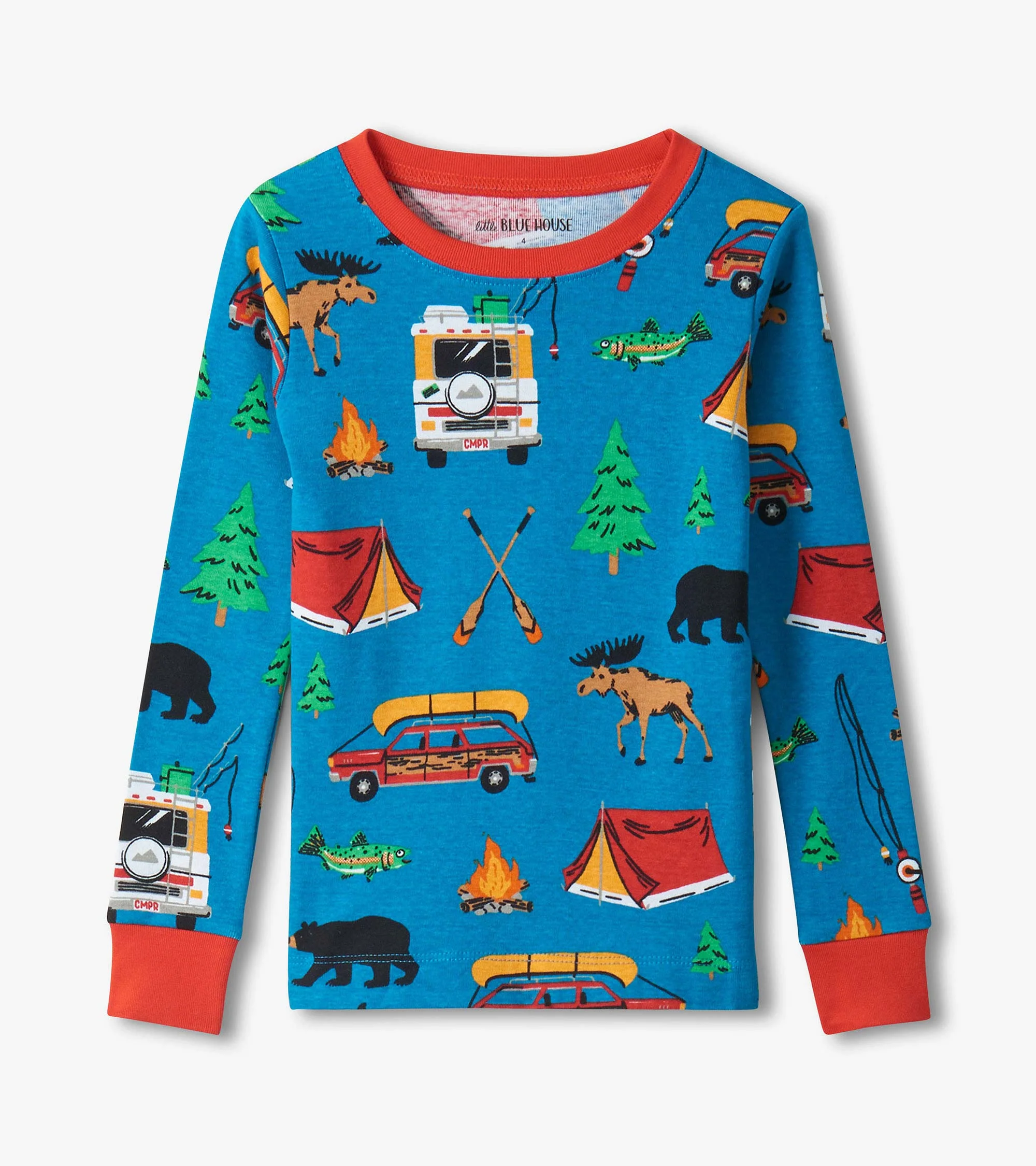 Kids Retro Camping Pajama Set - Image 2